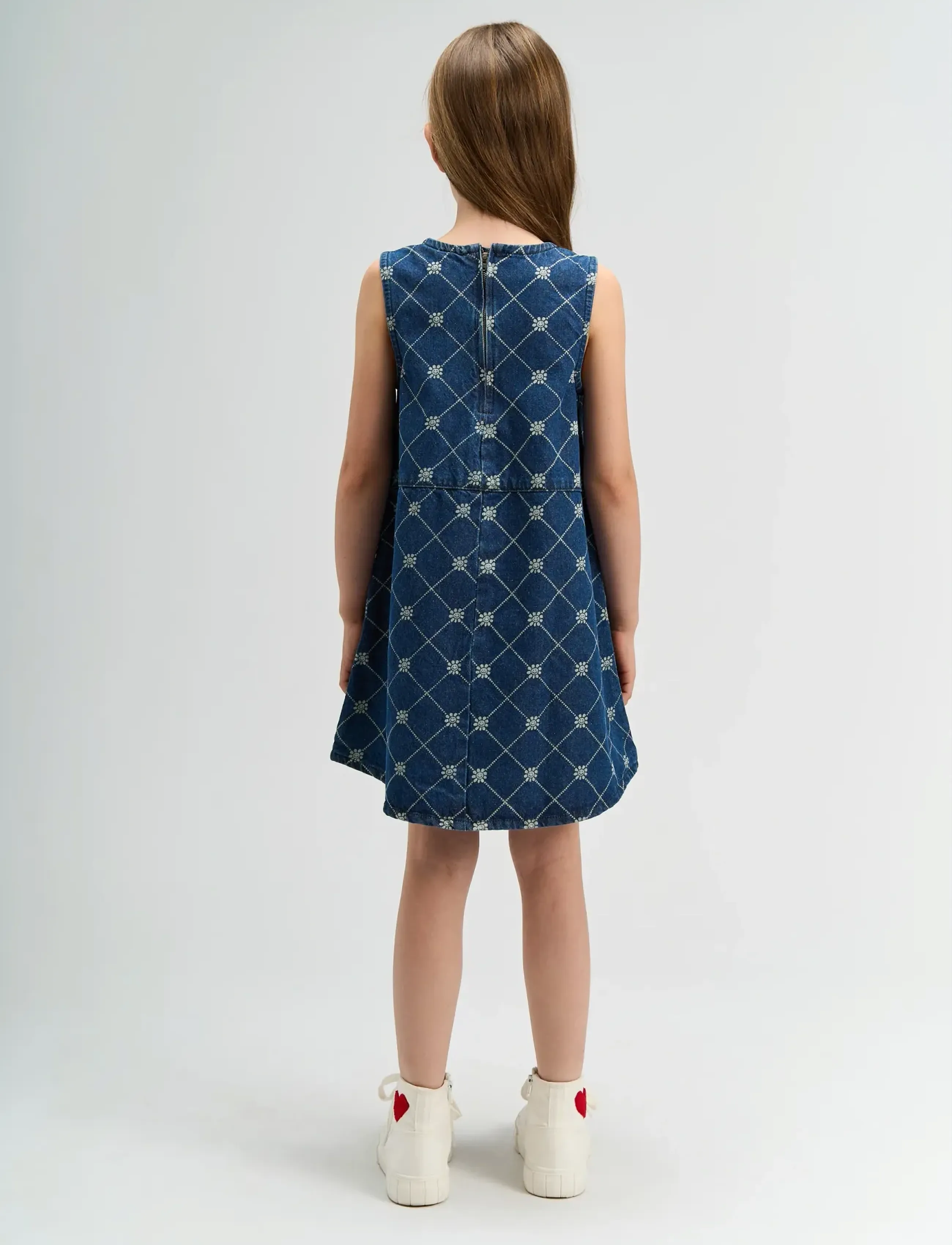 The New - TNStine S_L Denim Dress - sleeveless casual dresses - medium blue denim - 4