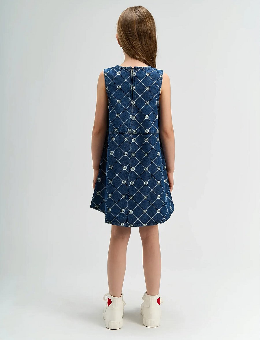 The New - TNStine S_L Denim Dress - casual jurken zonder mouwen - medium blue denim - 4