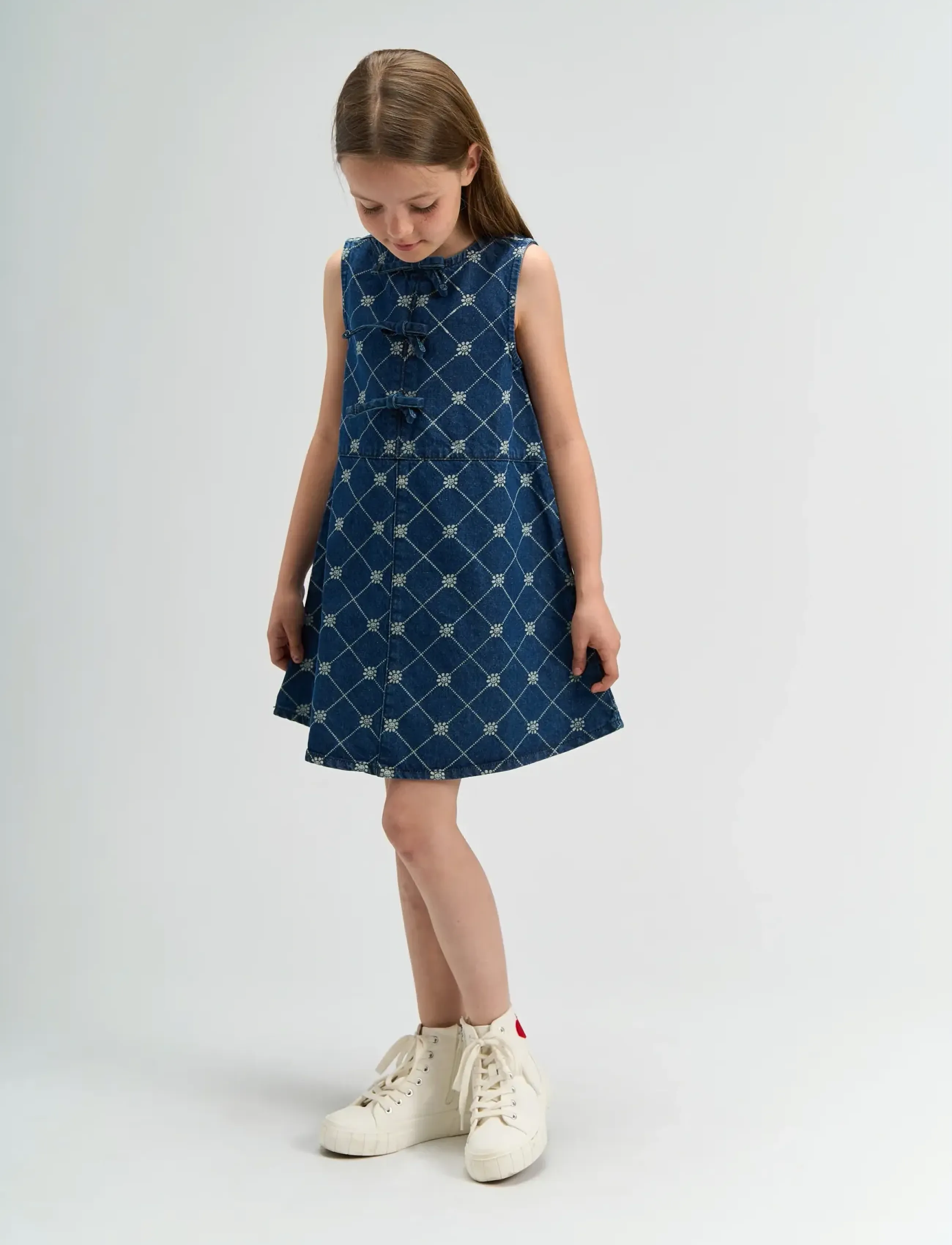 The New - TNStine S_L Denim Dress - sleeveless casual dresses - medium blue denim - 5