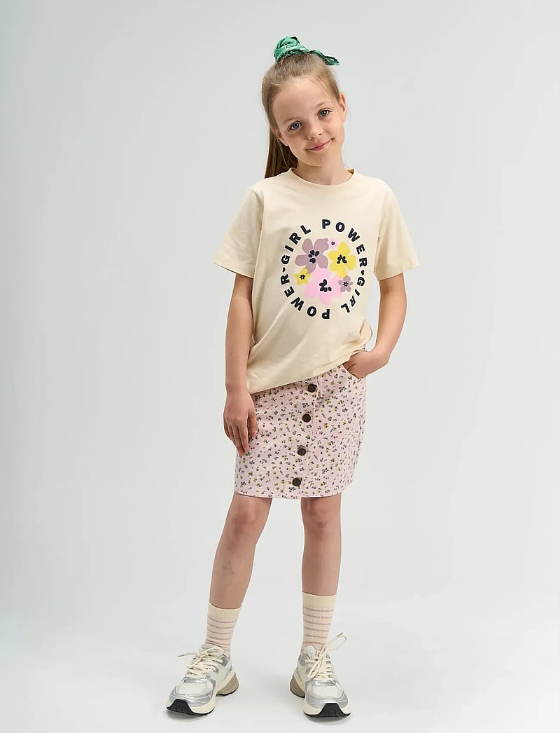 The New - TNSelda Denim Skirt - korte nederdele - light lilac aop - 0