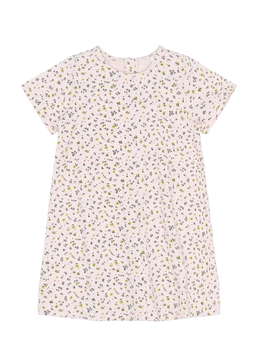 The New - TNSelda S_S Denim Dress - kurzärmelige freizeitkleider - light lilac aop - 0