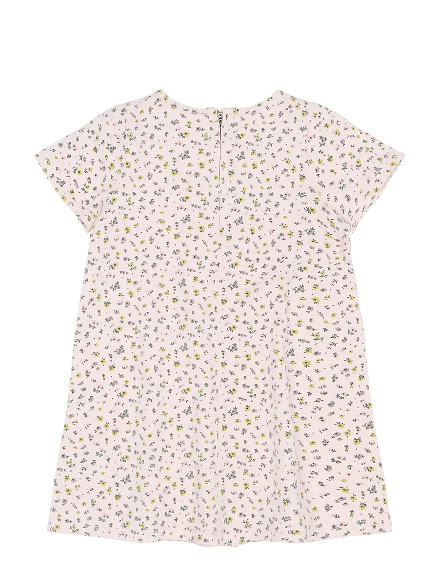 The New - TNSelda S_S Denim Dress - kurzärmelige freizeitkleider - light lilac aop - 1