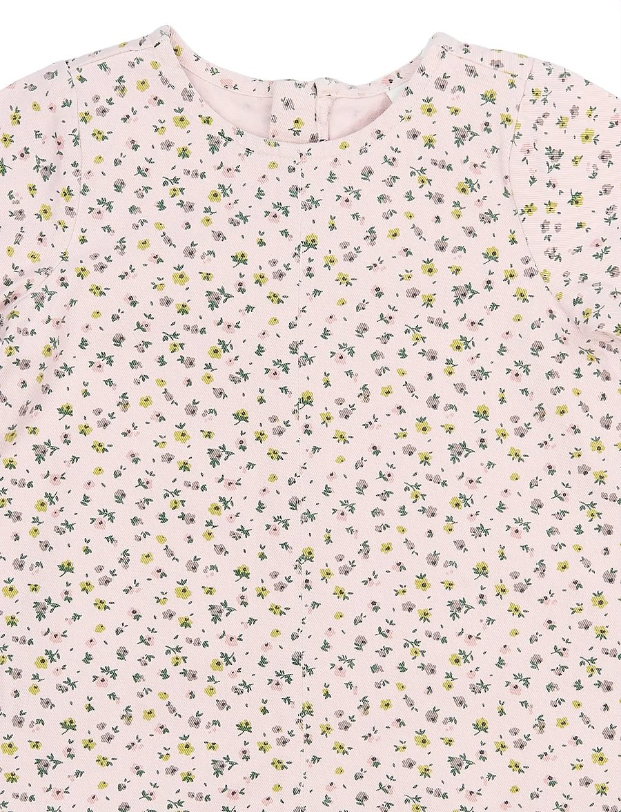 The New - TNSelda S_S Denim Dress - kurzärmelige freizeitkleider - light lilac aop - 2