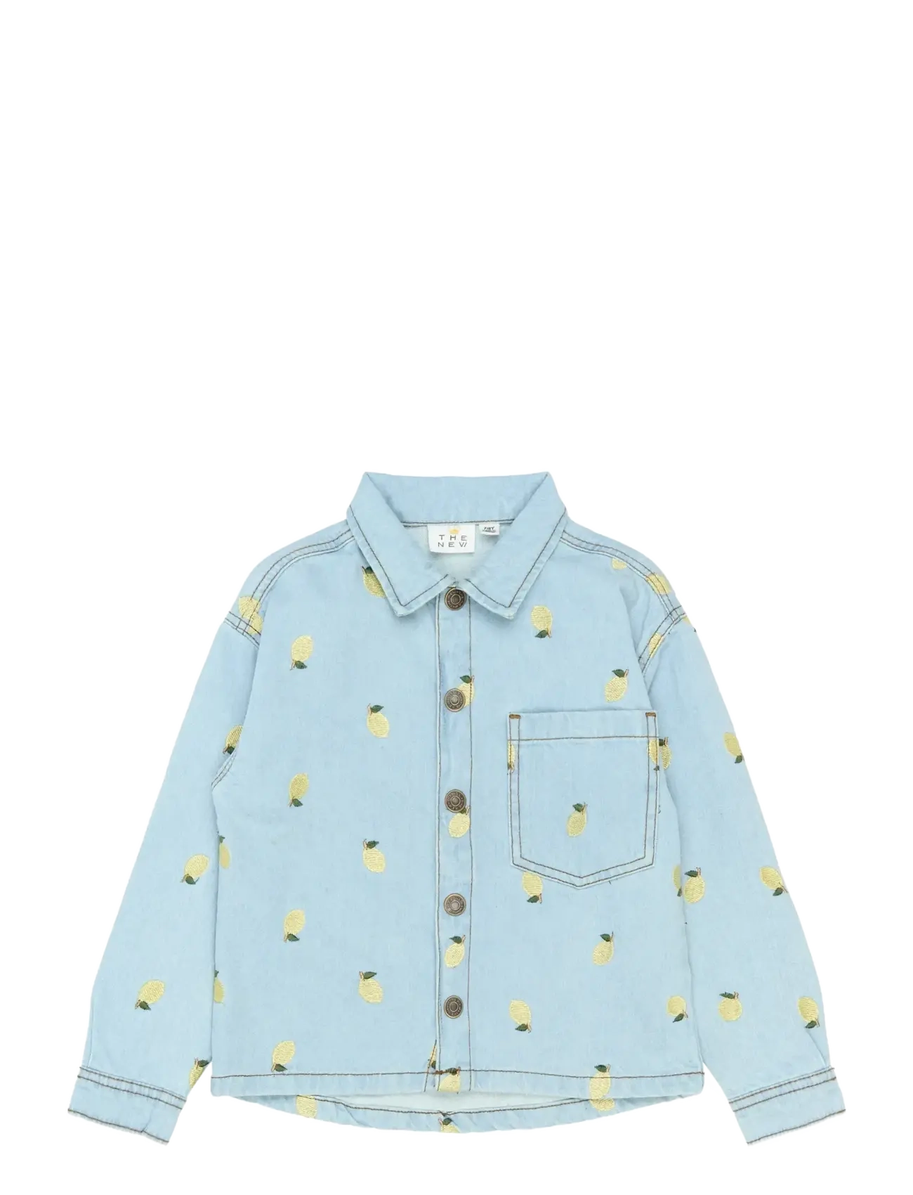 The New TNSia Denim Overshirt - Õueriided - LIGHT BLUE DENIM EMB / blue