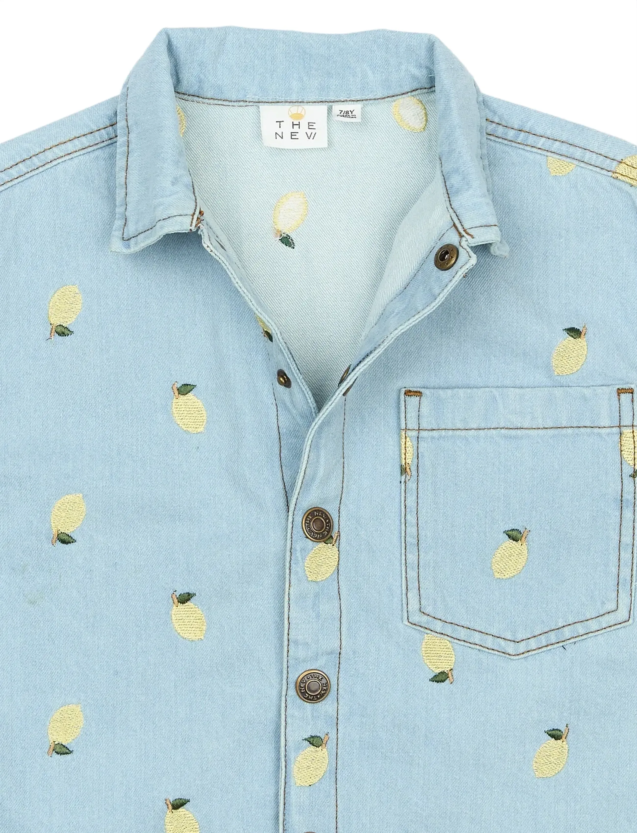 The New - TNSia Denim Overshirt - denim jackets - light blue denim emb - 4