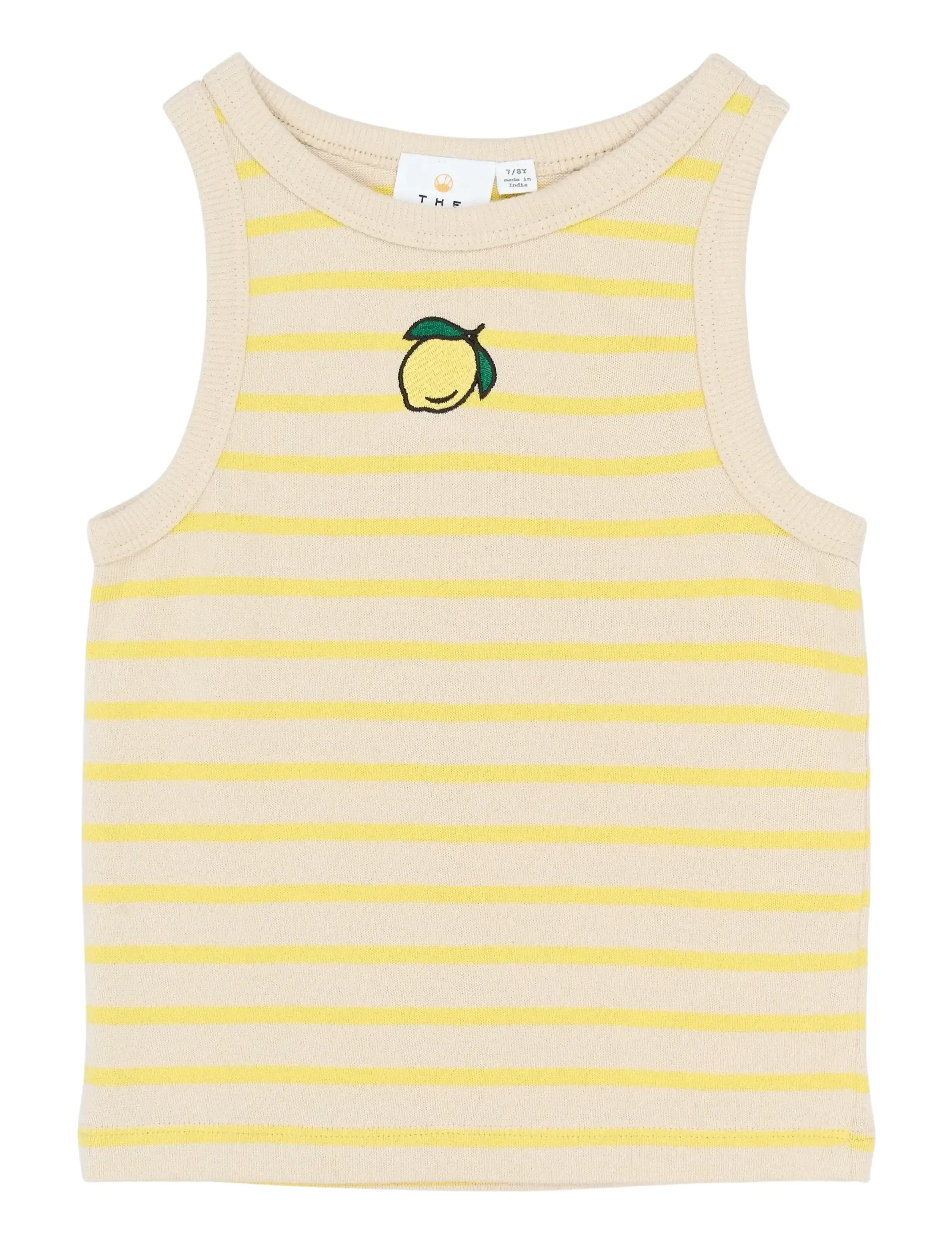 The New TNShannon Short S_L Top - Frugtprint - ACACIA STRIPED / yellow