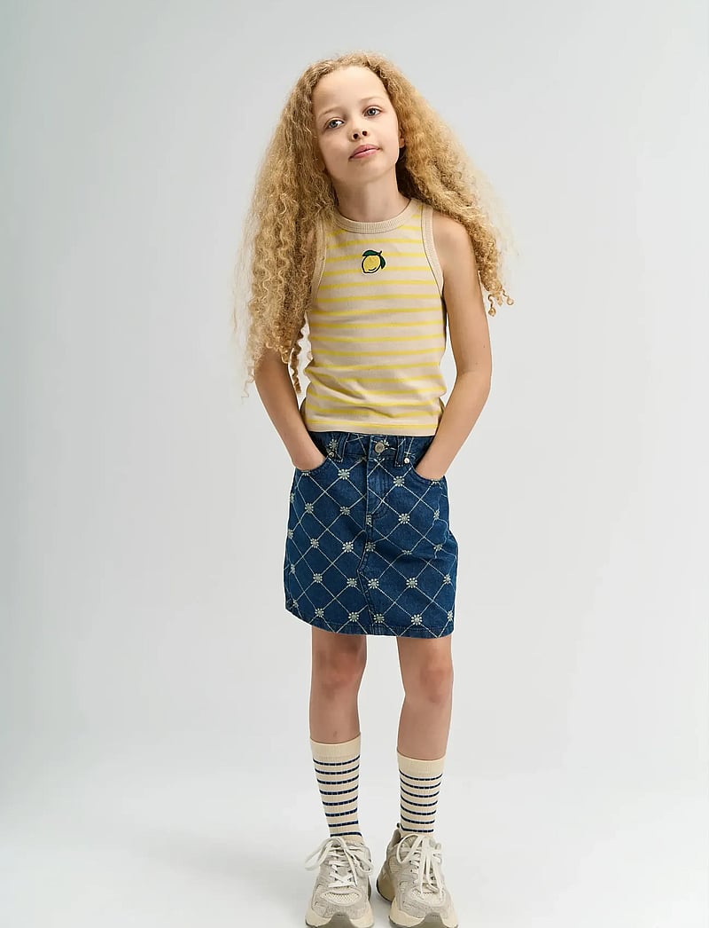 The New - TNShannon Short S_L Top - Ærmeløs undertrøje - acacia striped - 0