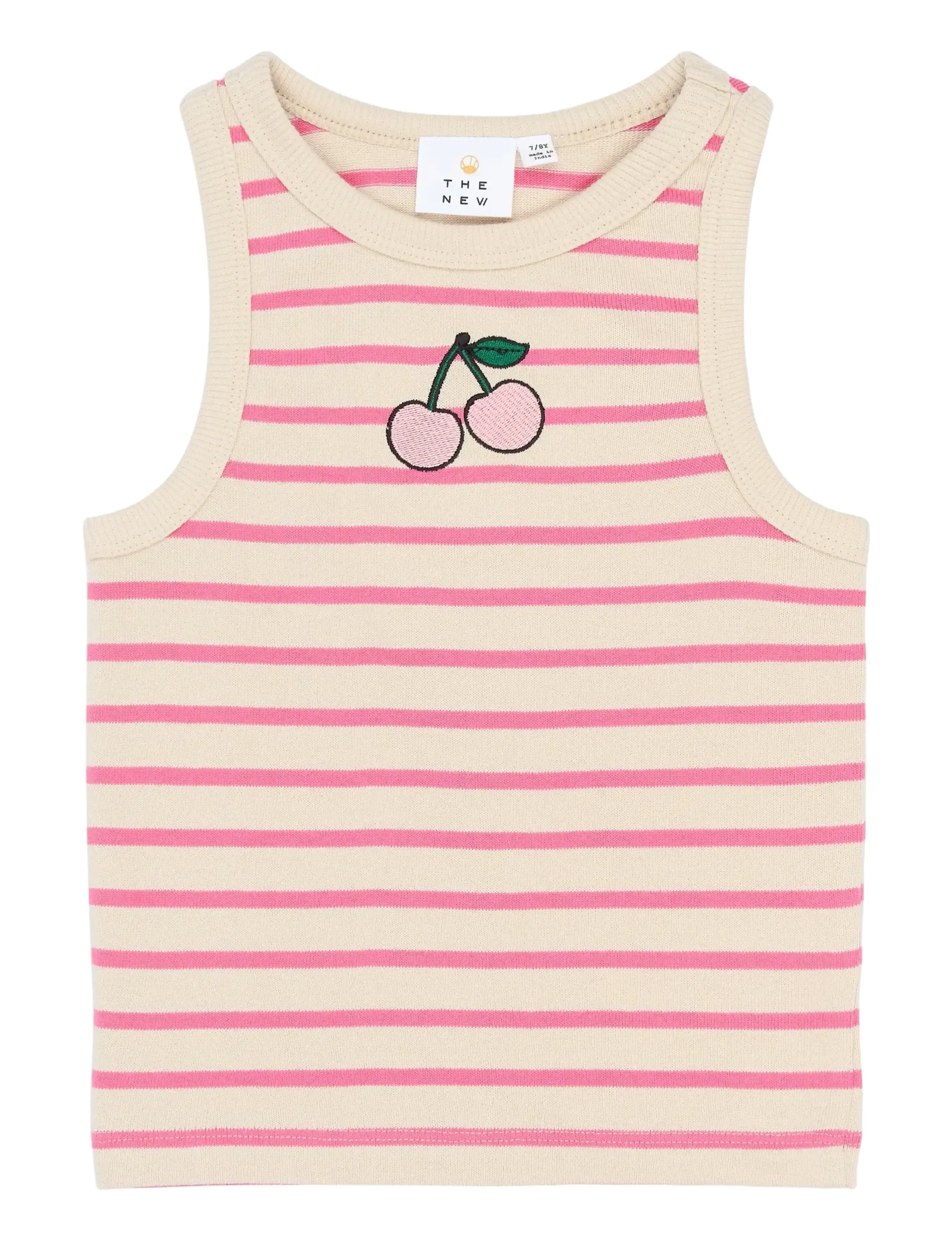 The New TNShannon Short S_L Top - The New - CARMINE ROSE STRIPED / pink/rose