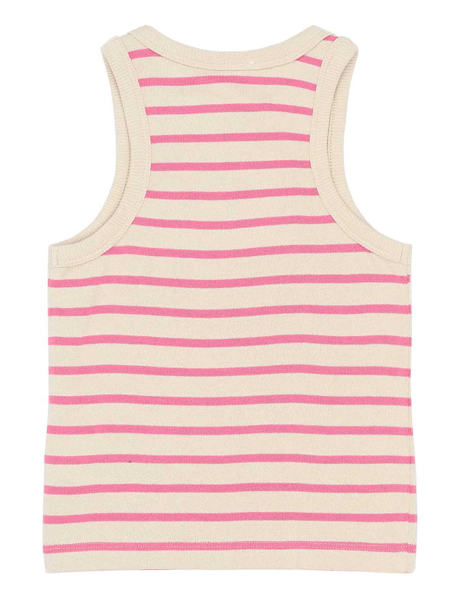 The New - TNShannon Short S_L Top - Ærmeløs undertrøje - carmine rose striped - 2