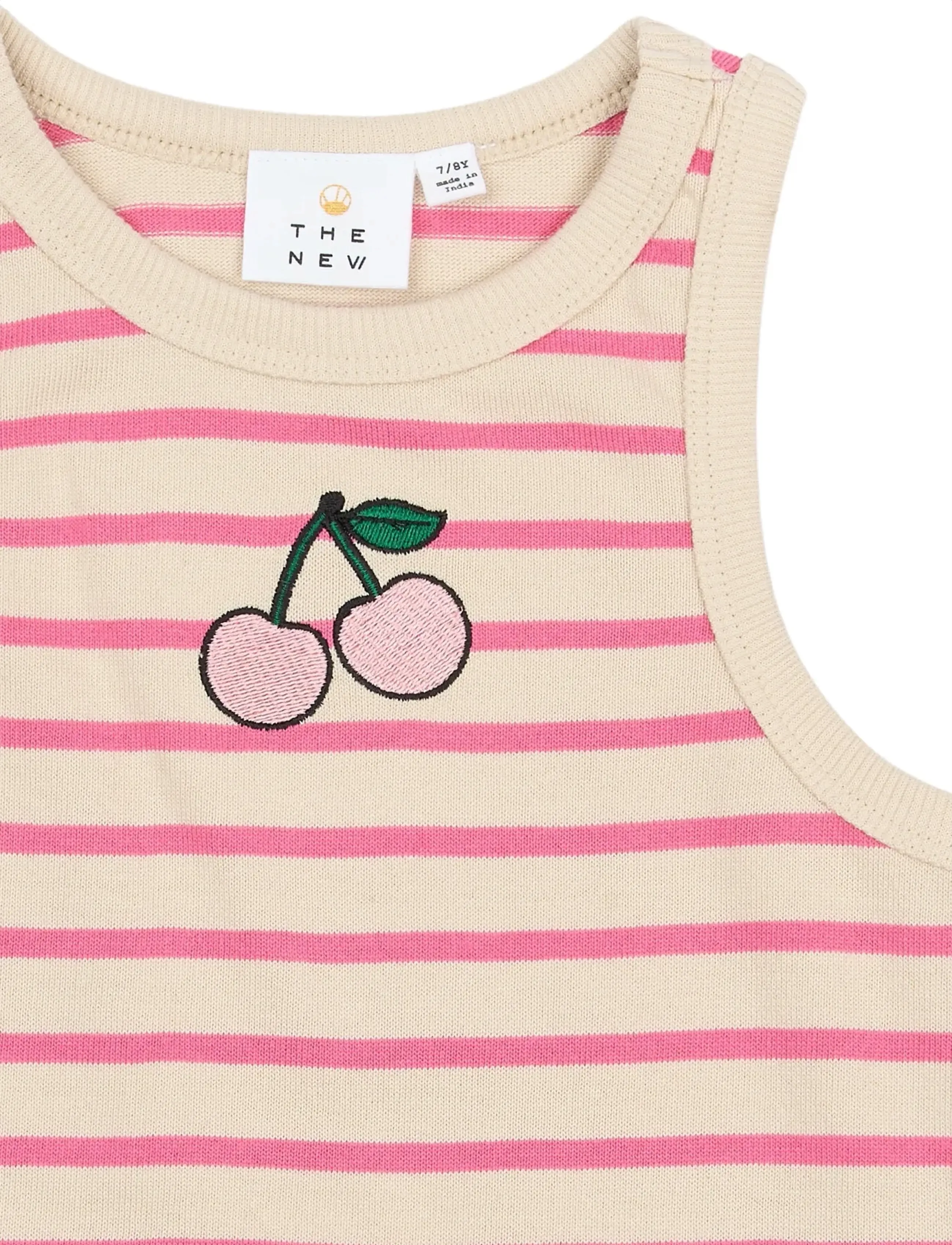 The New - TNShannon Short S_L Top - Ærmeløs undertrøje - carmine rose striped - 4