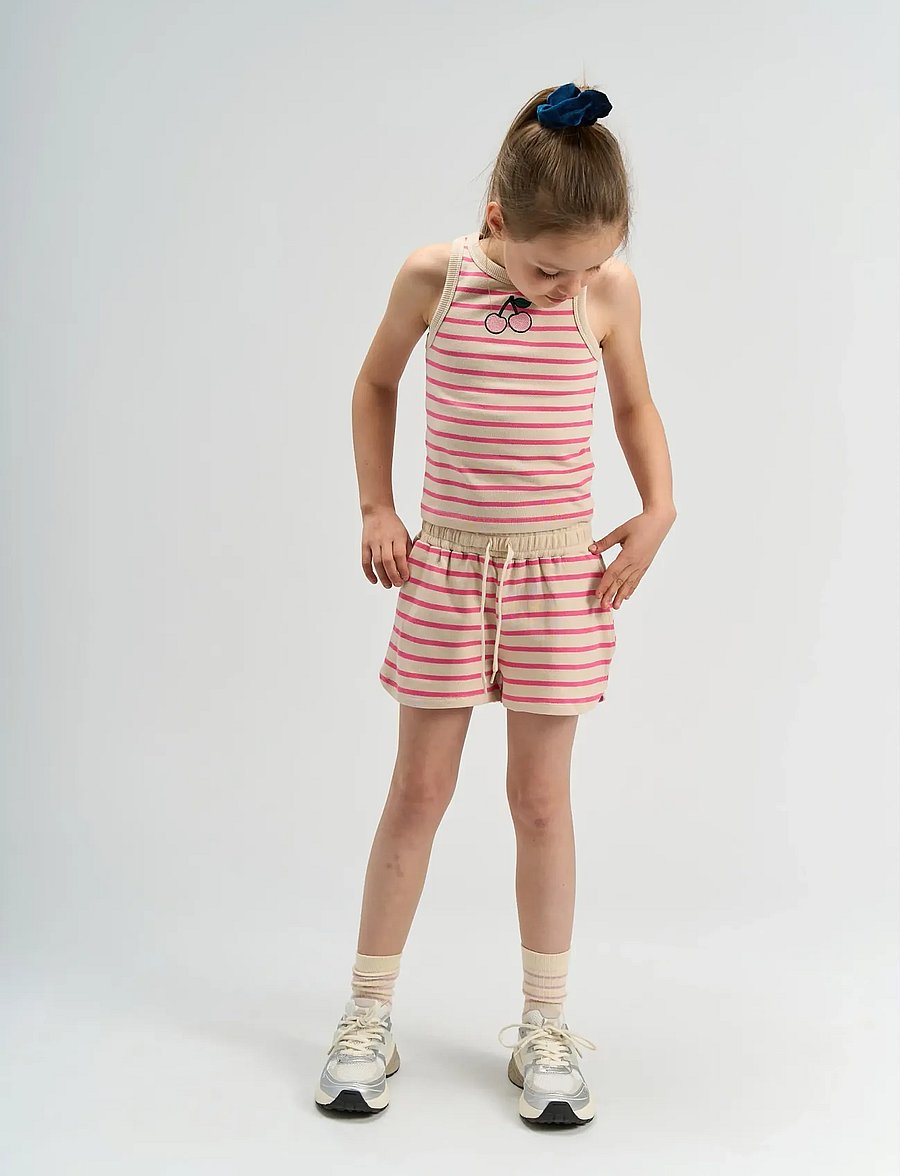 The New - TNShannon Shorts - mjukisshorts - carmine rose striped - 0