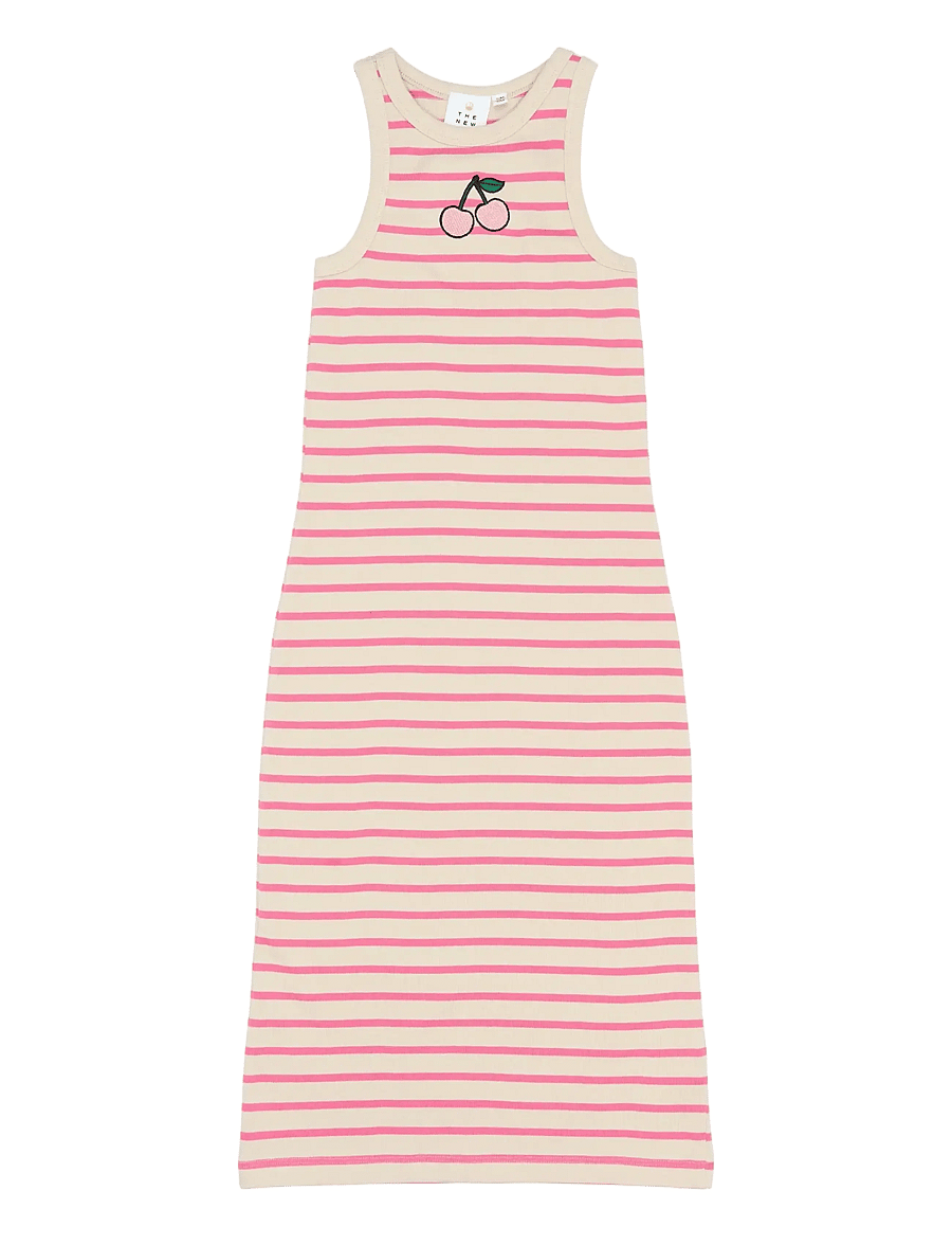The New - TNShannon S_L Dress - Ærmeløse hverdagskjoler - carmine rose striped - 0