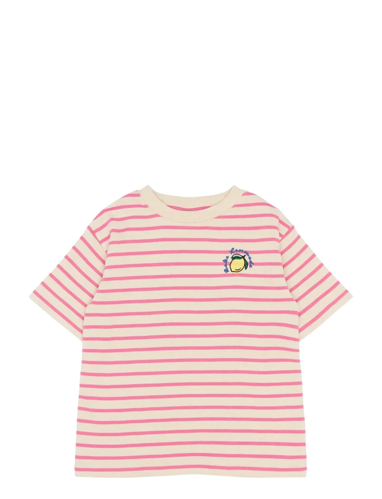 The New TNSanny OS S_S Tee - Pluusid - CARMINE ROSE STRIPED / pink/rose