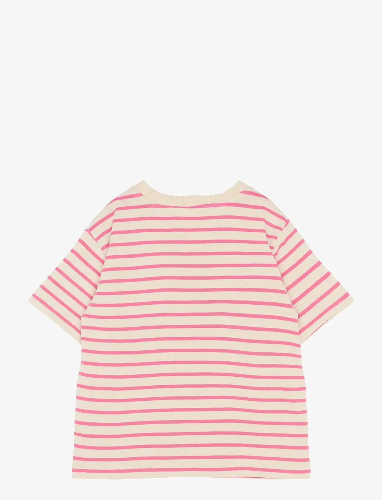 The New - TNSanny OS S_S Tee - short-sleeved t-shirts - carmine rose striped - 1