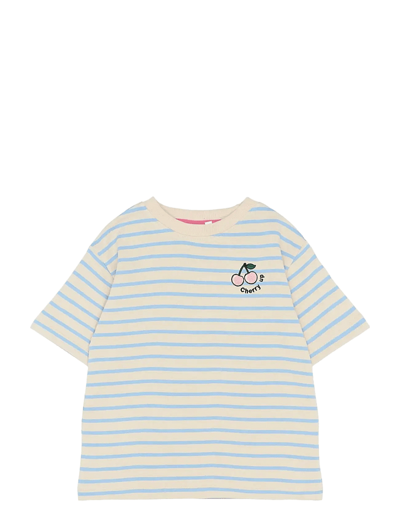 The New - TNSanny OS S_S Tee - kortærmede t-shirts - forever blue striped - 0