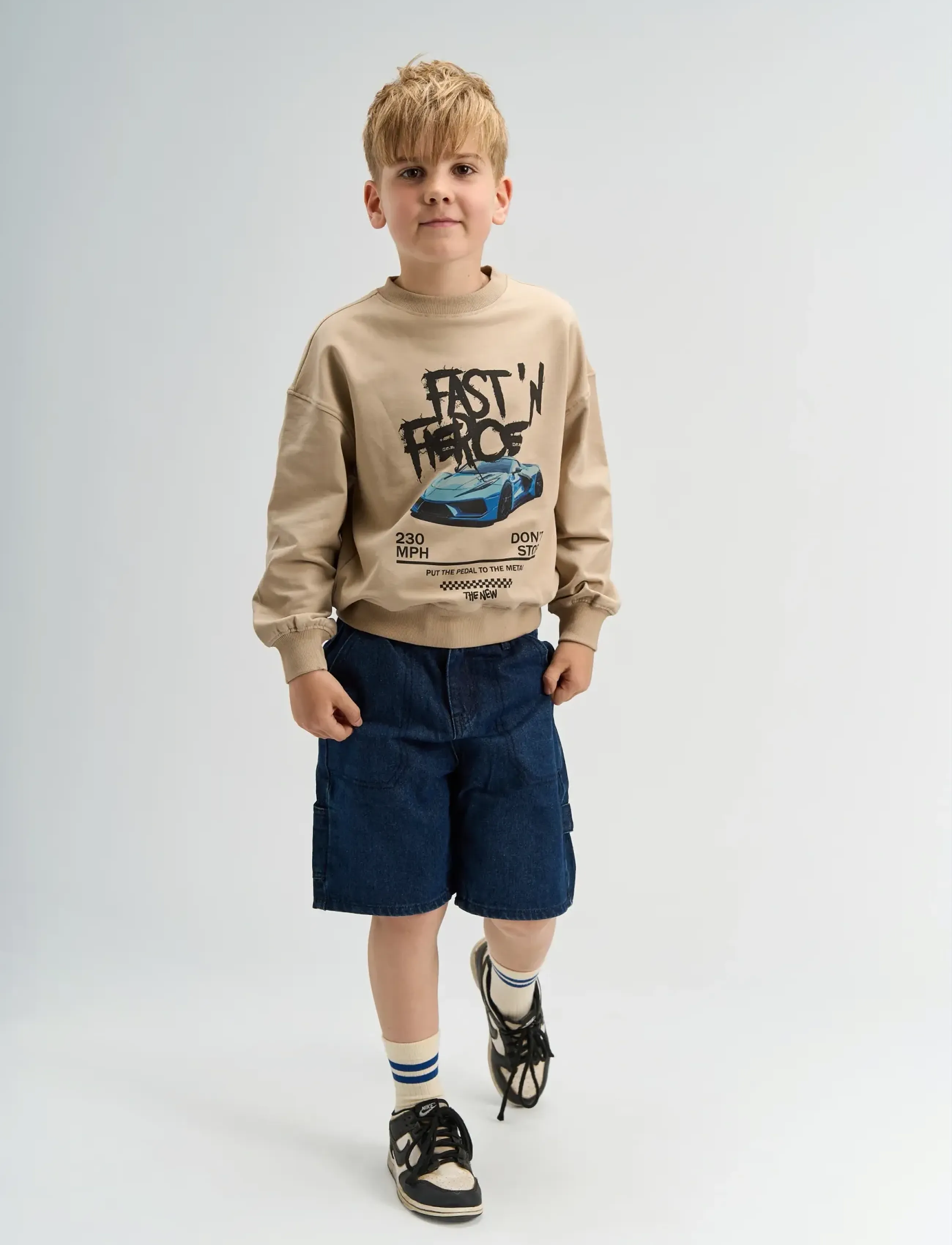 The New TNSteen Sweatshirt - Överdelar - HUMUS / beige