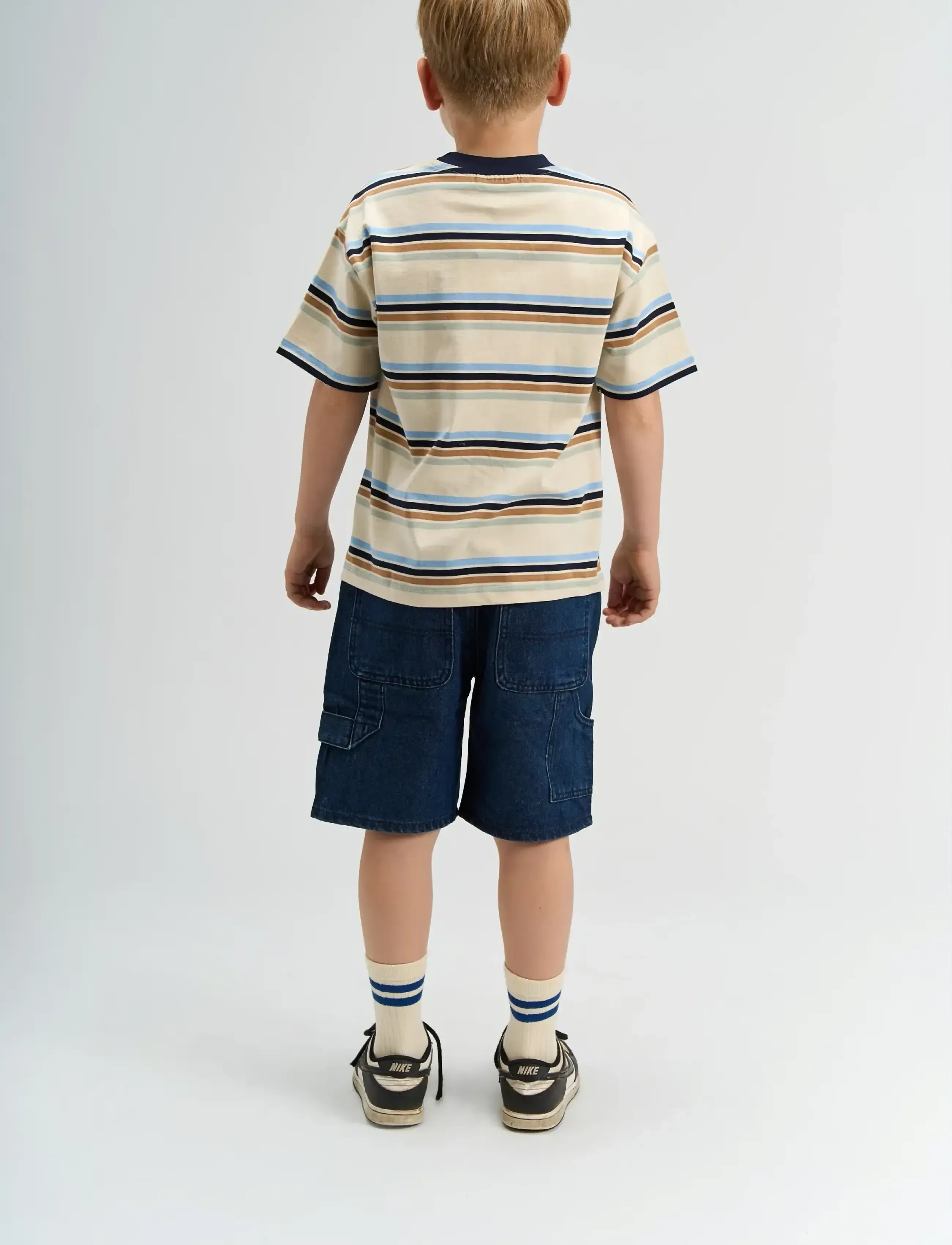 The New - TNStu OS S_S Tee - kortærmede t-shirts - gardenia striped - 3