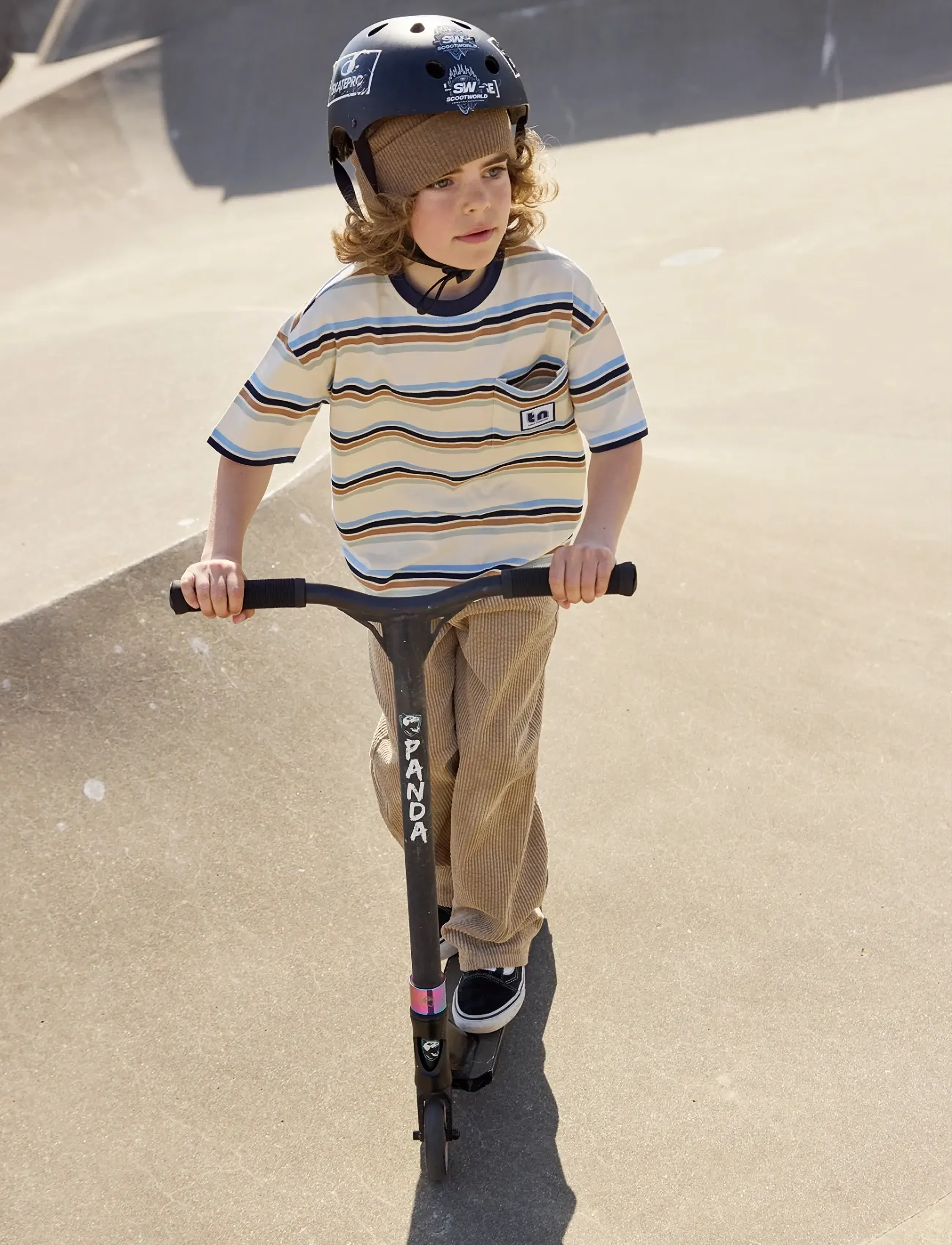 The New - TNStu OS S_S Tee - kortärmade t-shirts - gardenia striped - 4