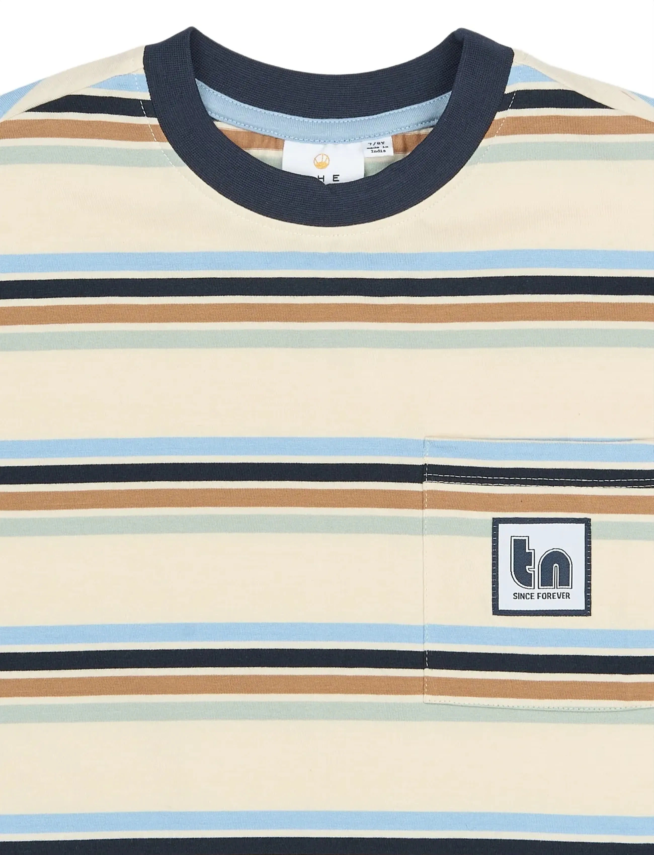 The New - TNStu OS S_S Tee - kortärmade t-shirts - gardenia striped - 5