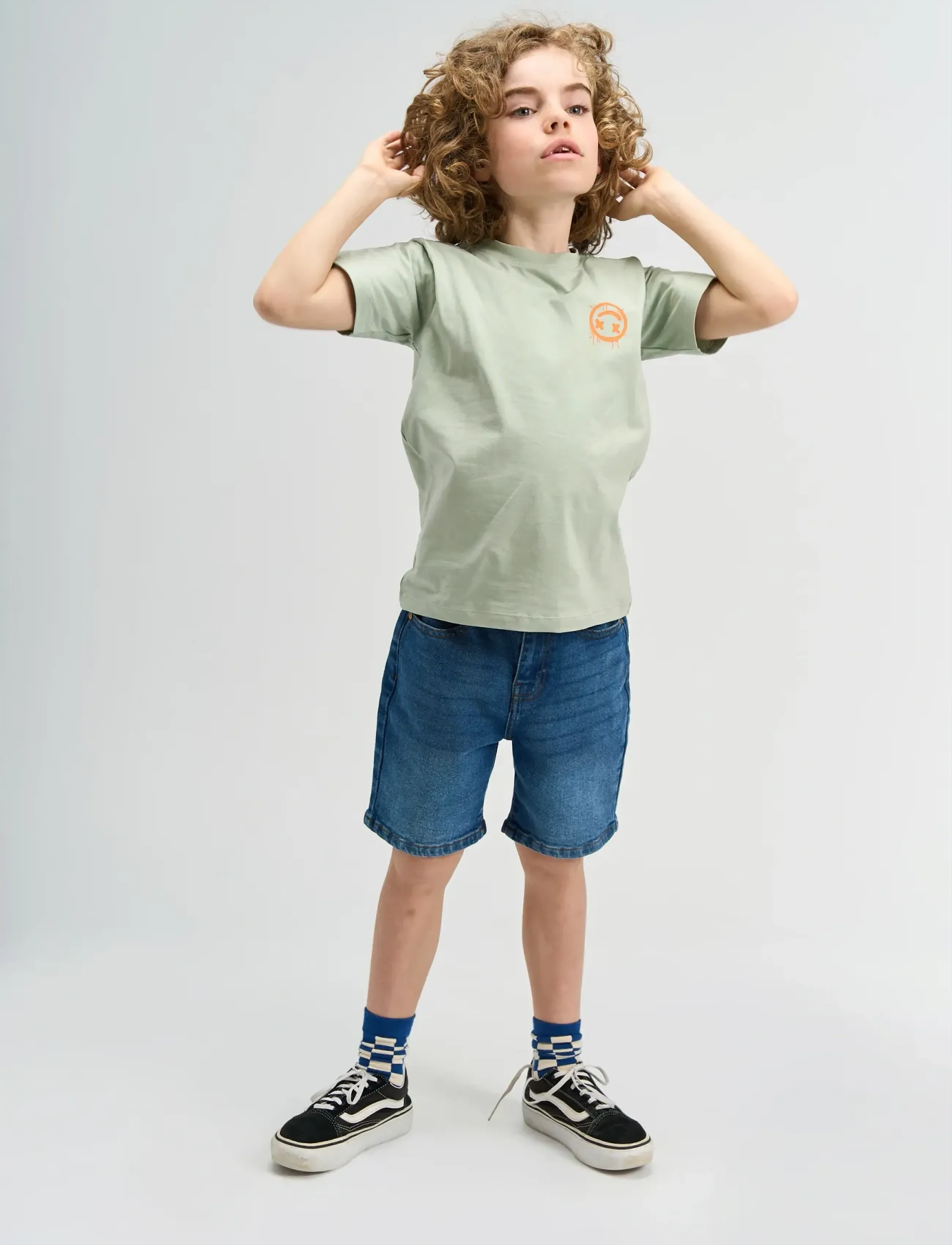 The New TNSander S_S Tee - Överdelar - AQUA GRAY / green