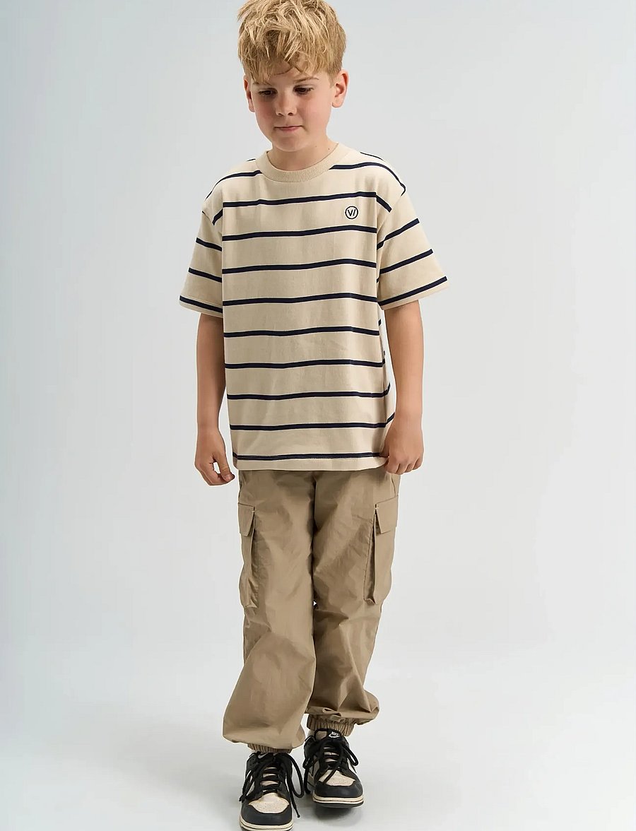 The New - TNSloane OS S_S Tee - kortärmade t-shirts - gardenia striped - 0