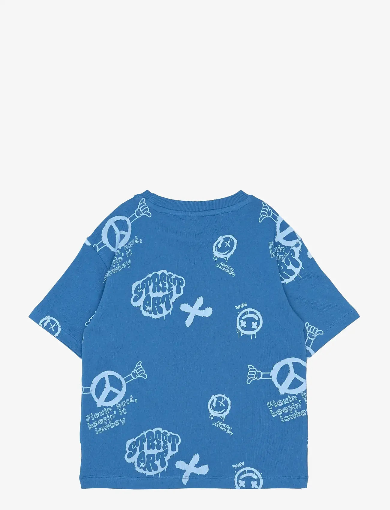 The New - TNSpencer OS S_S Tee - kortærmede t-shirts - true blue aop - 2
