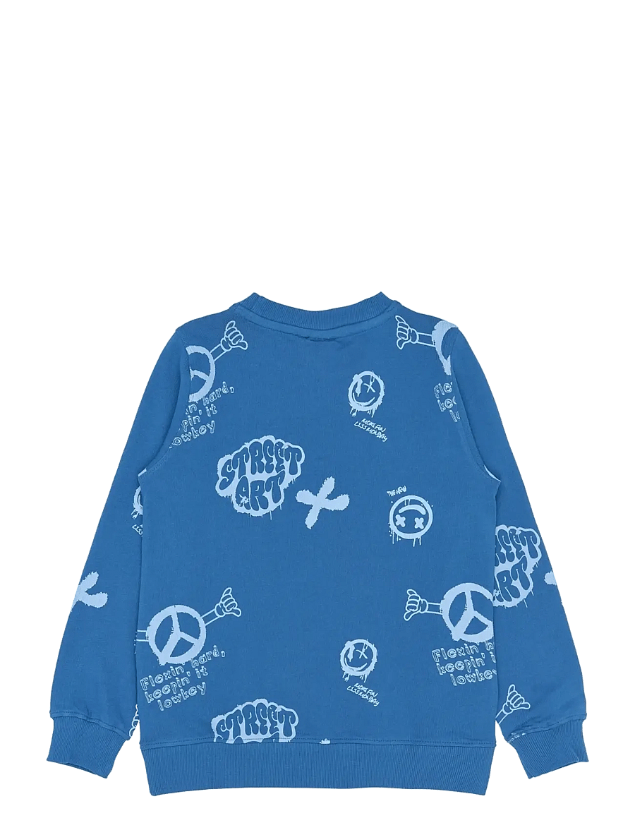 The New - TNSpencer Sweatshirt - collegepaidat - true blue aop - 2