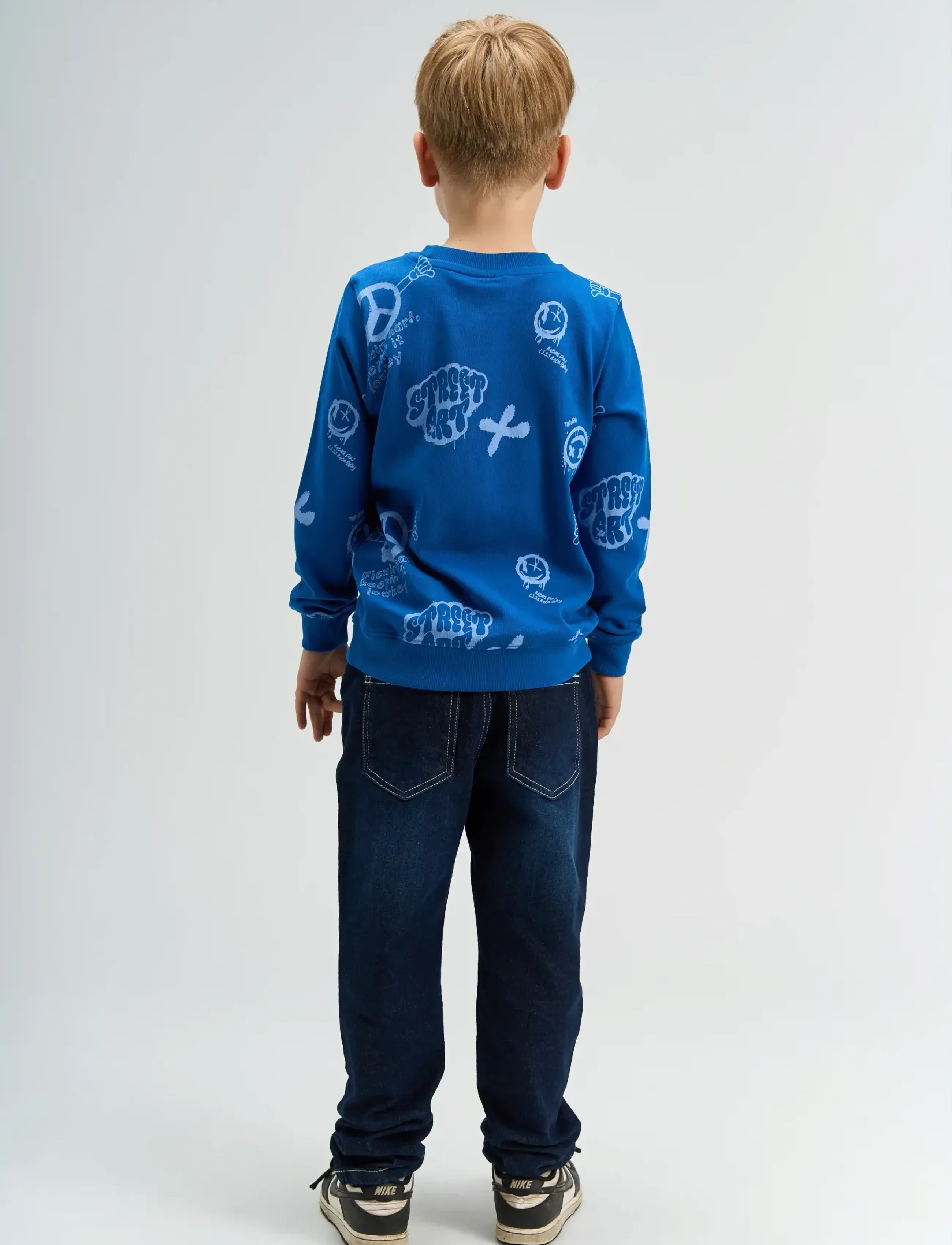 The New - TNSpencer Sweatshirt - collegepaidat - true blue aop - 3