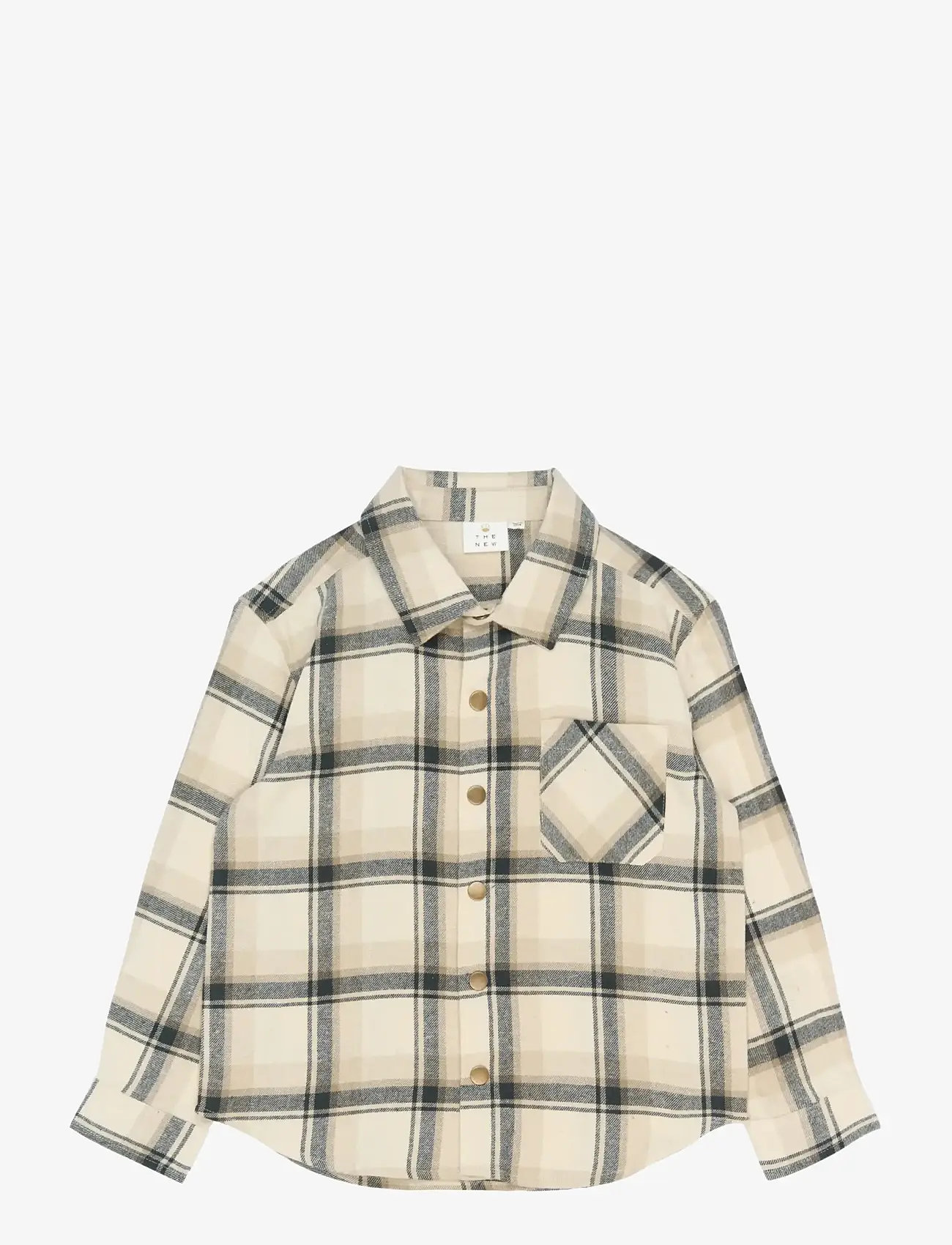 The New - TNSaul OS L_S Flannel Shirt - langerma skyrtur - humus check - 1