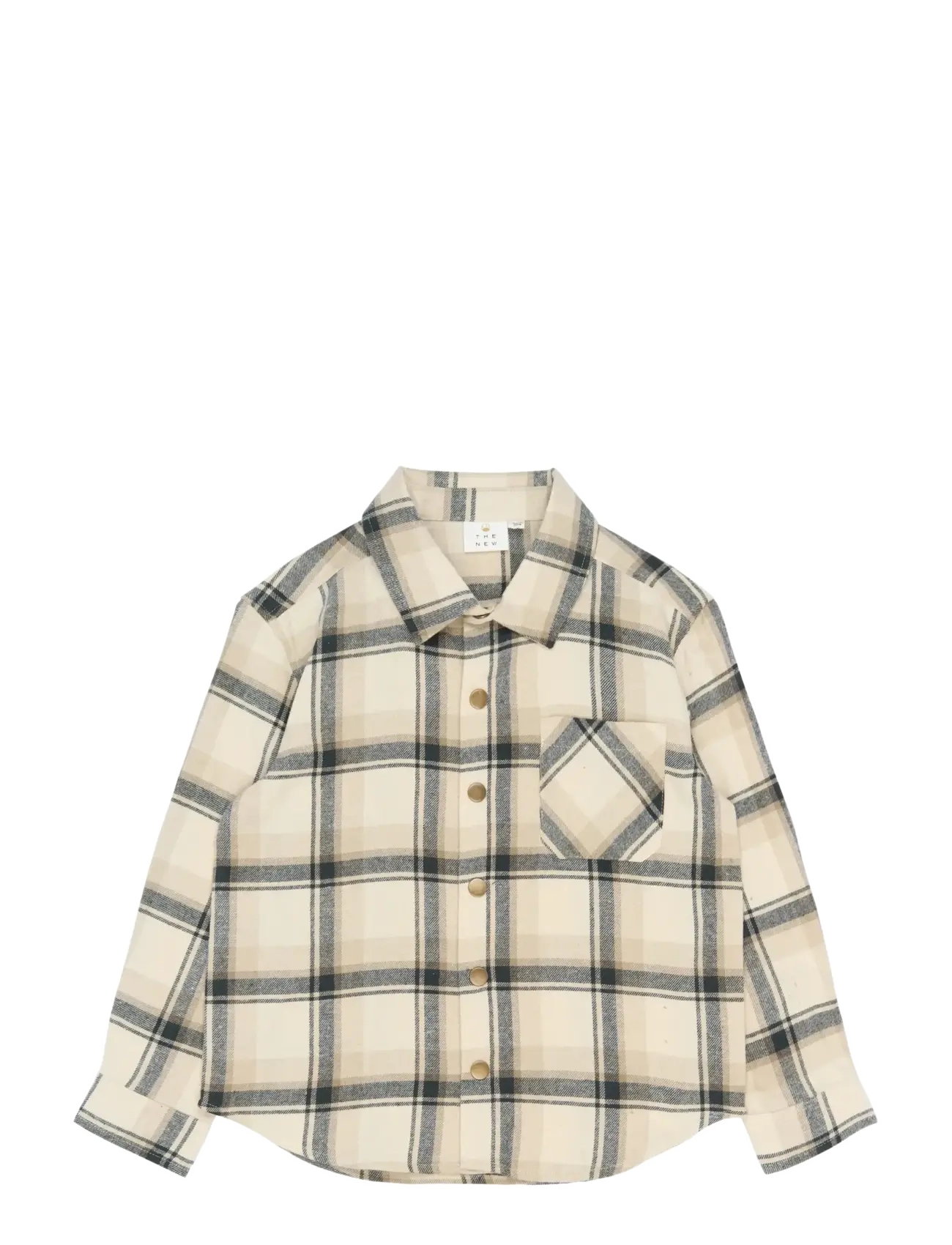 The New TNSaul OS L_S Flannel Shirt - Teens 140-176 - HUMUS CHECK / multi