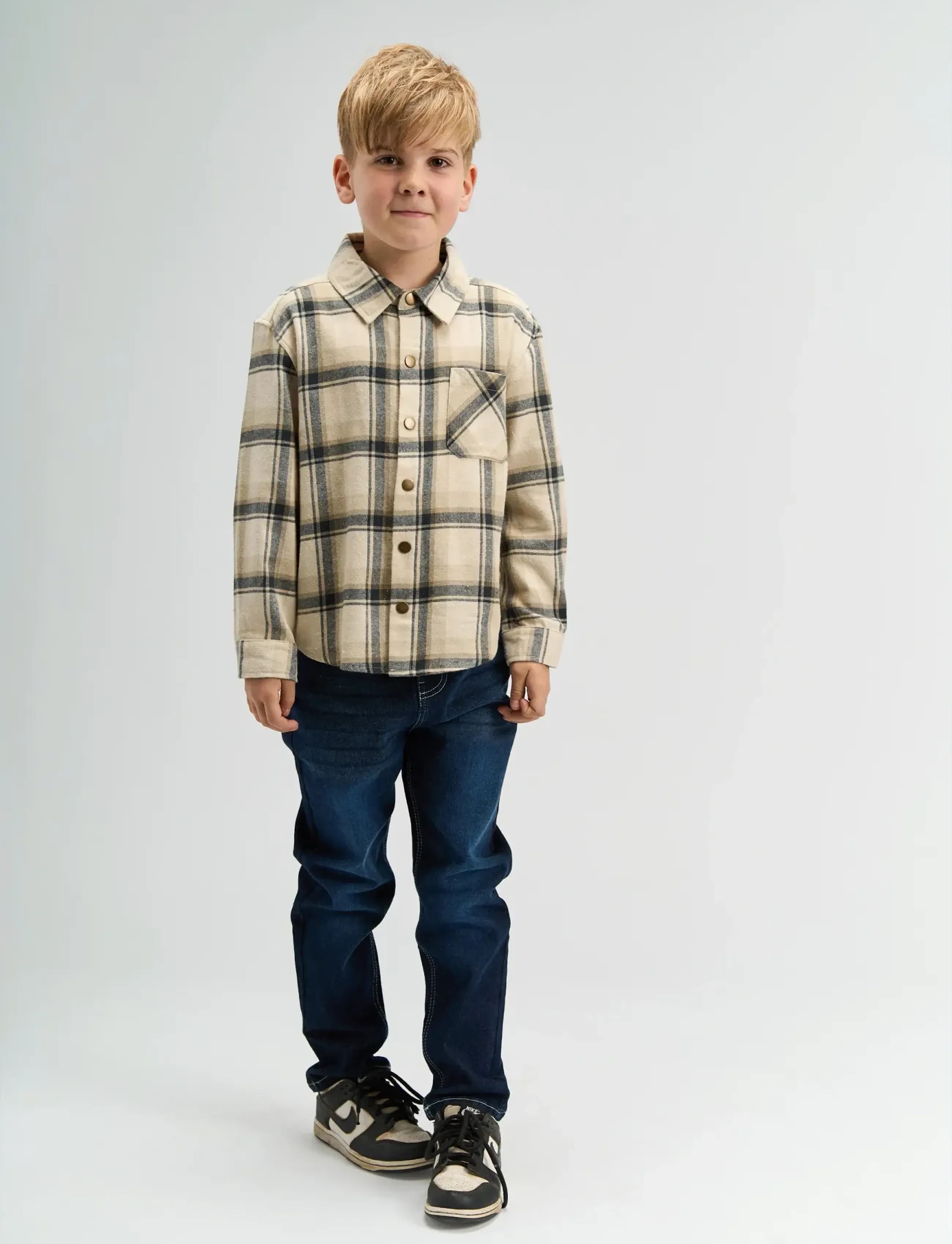 The New TNSaul OS L_S Flannel Shirt - Skjortor - HUMUS CHECK / multi