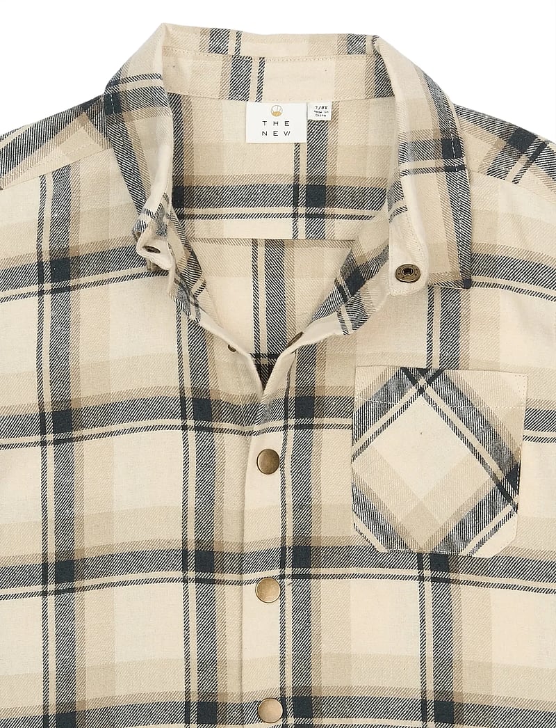 The New - TNSaul OS L_S Flannel Shirt - langerma skyrtur - humus check - 5