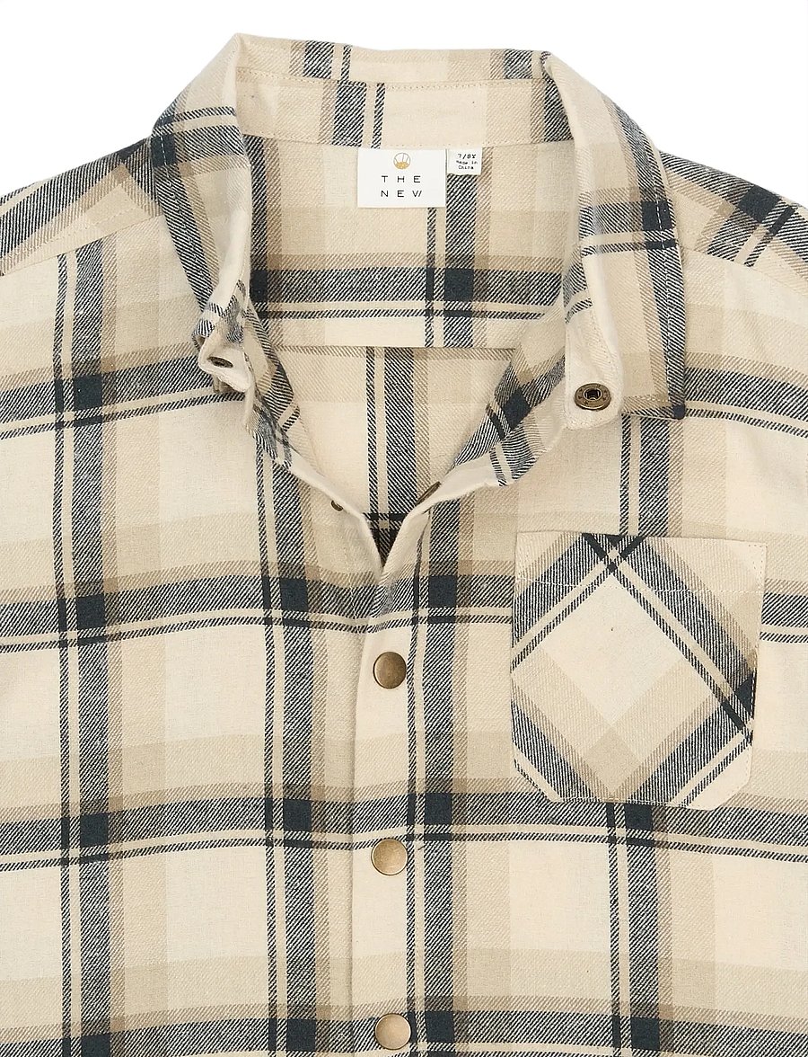 The New - TNSaul OS L_S Flannel Shirt - overhemden met lange mouwen - humus check - 5