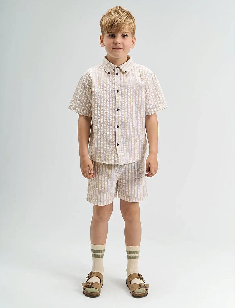 The New - TNSmith S_S Shirt - kurzärmlige hemden - humus striped - 0