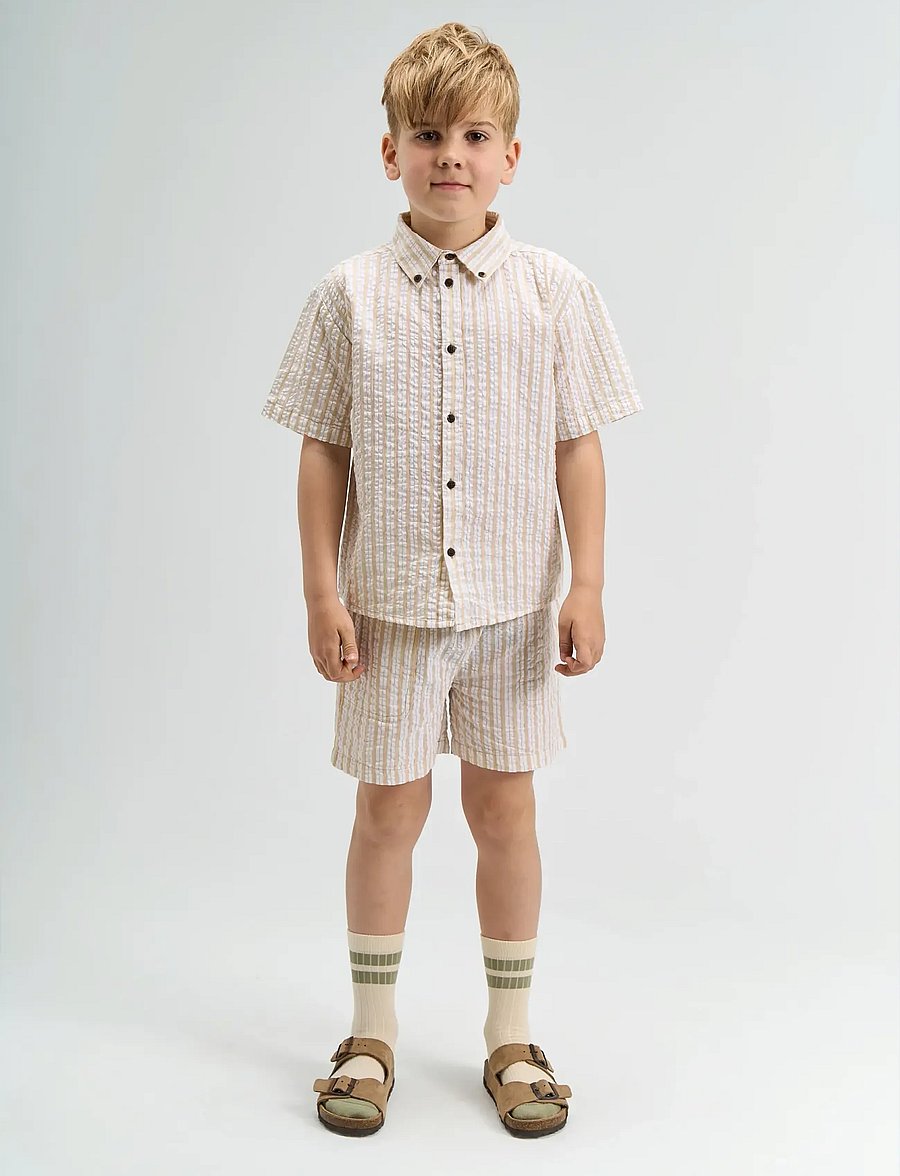 The New - TNSmith S_S Shirt - kurzärmlige hemden - humus striped - 0