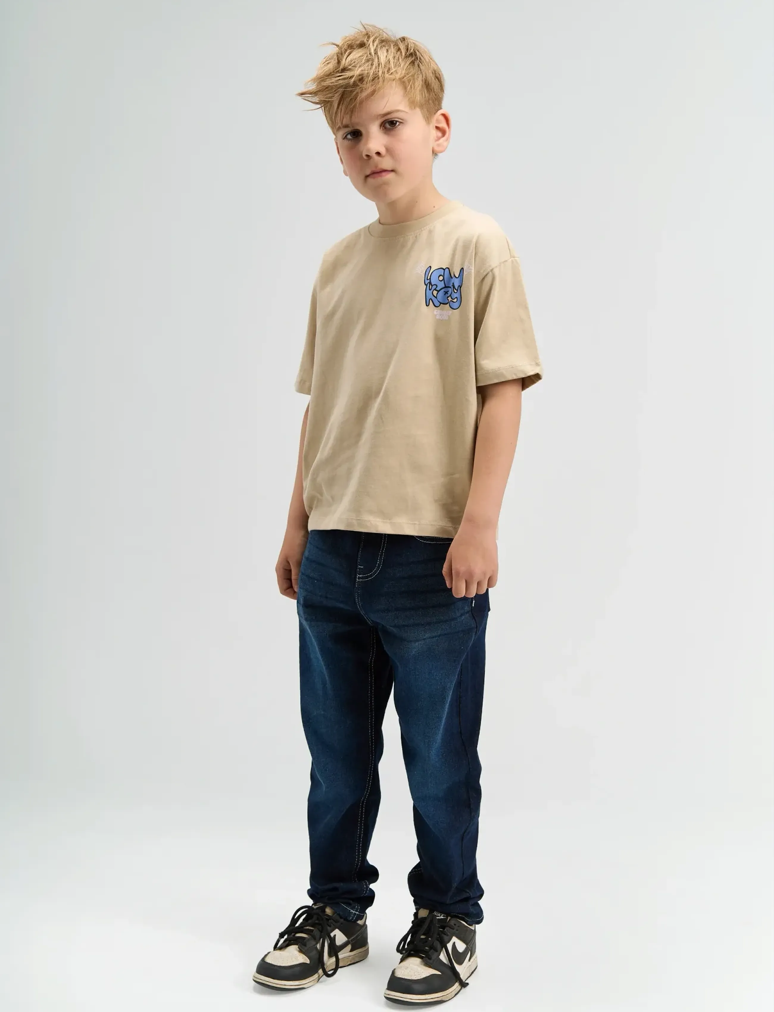 The New Tnjosh Tapered Fit Jeans, 8, Blue, Jeans > Tapered Jeans, Børn