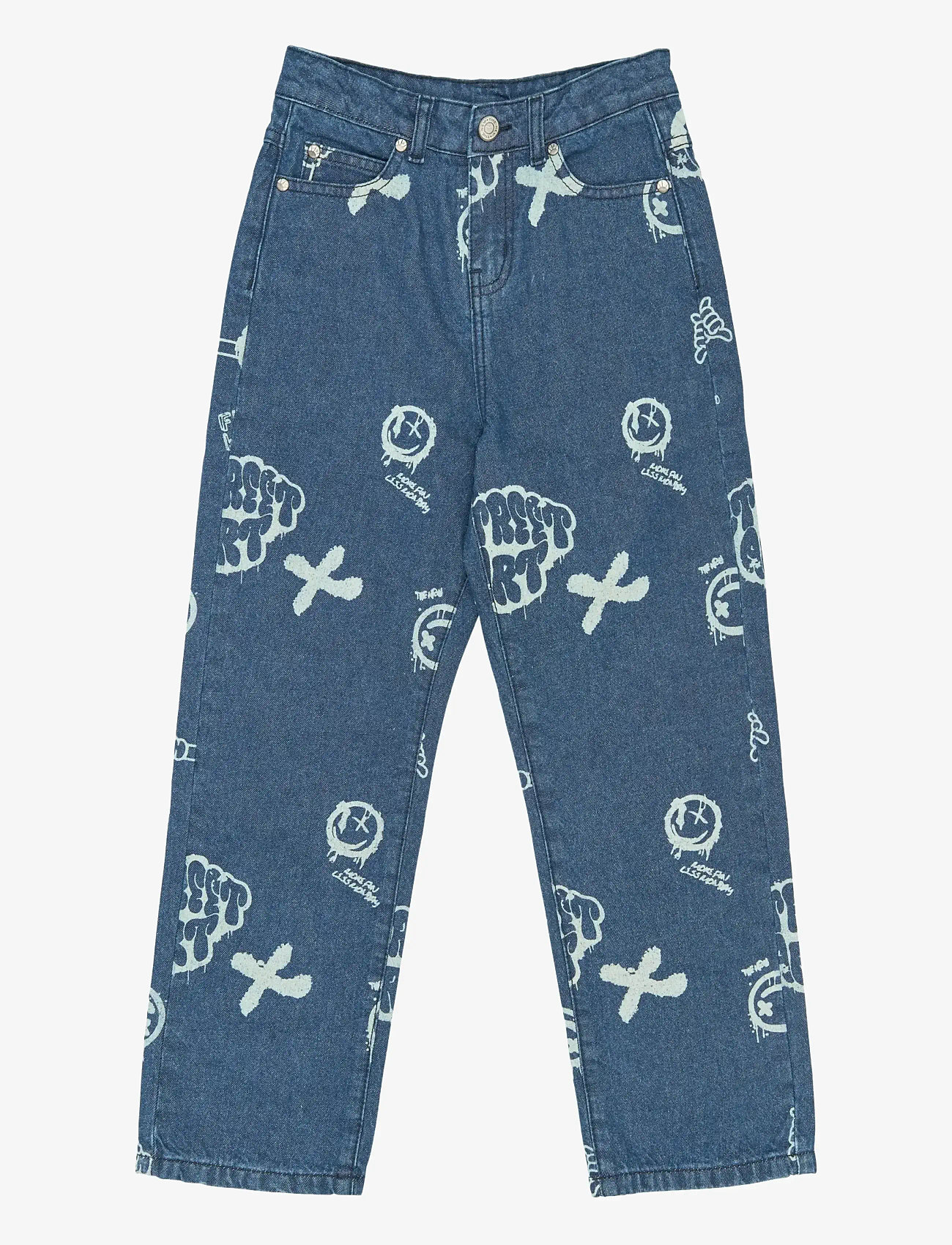 The New - TNSlate Baggy Fit Jeans - loose jeans - medium blue denim aop - 1