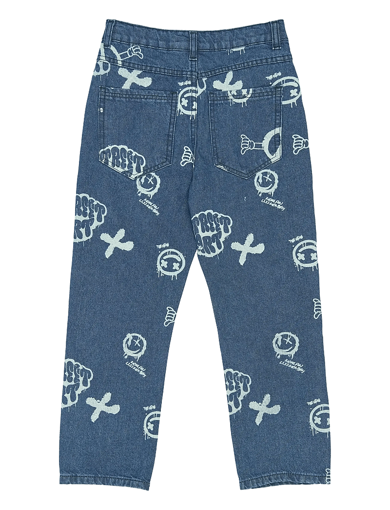 The New - TNSlate Baggy Fit Jeans - loose jeans - medium blue denim aop - 2