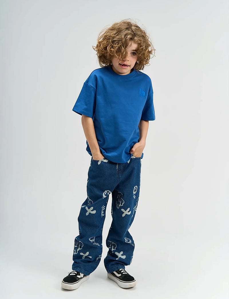 The New - TNSlate Baggy Fit Jeans - loose jeans - medium blue denim aop - 0
