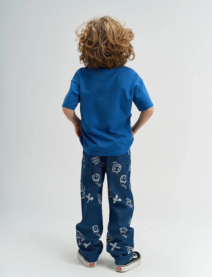 The New - TNSlate Baggy Fit Jeans - loose jeans - medium blue denim aop - 3