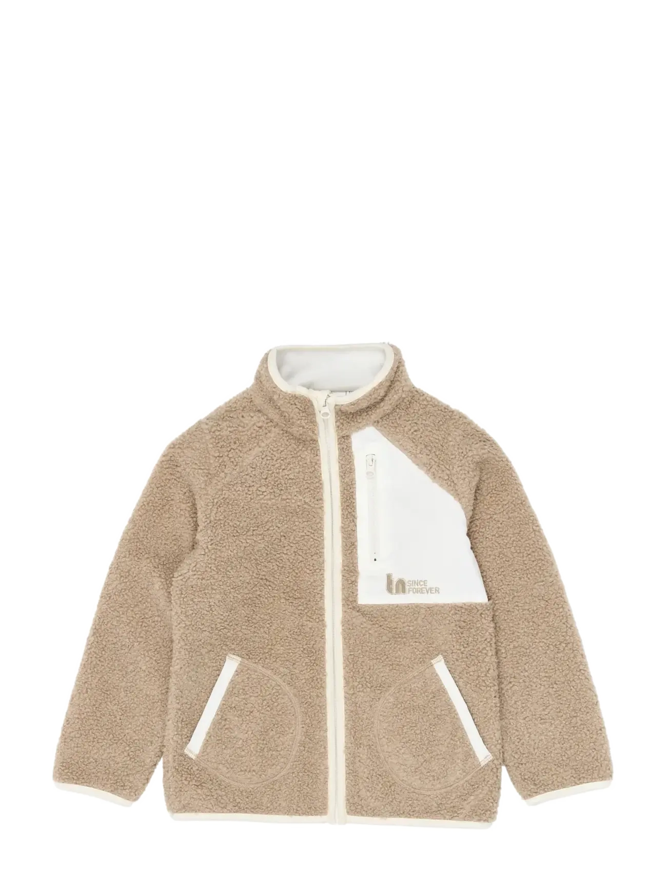 The New Tnstorm Uni Teddy Jacket, 122/128, Fleece Oberbekleidung, Weiß - Jackets, Kinder