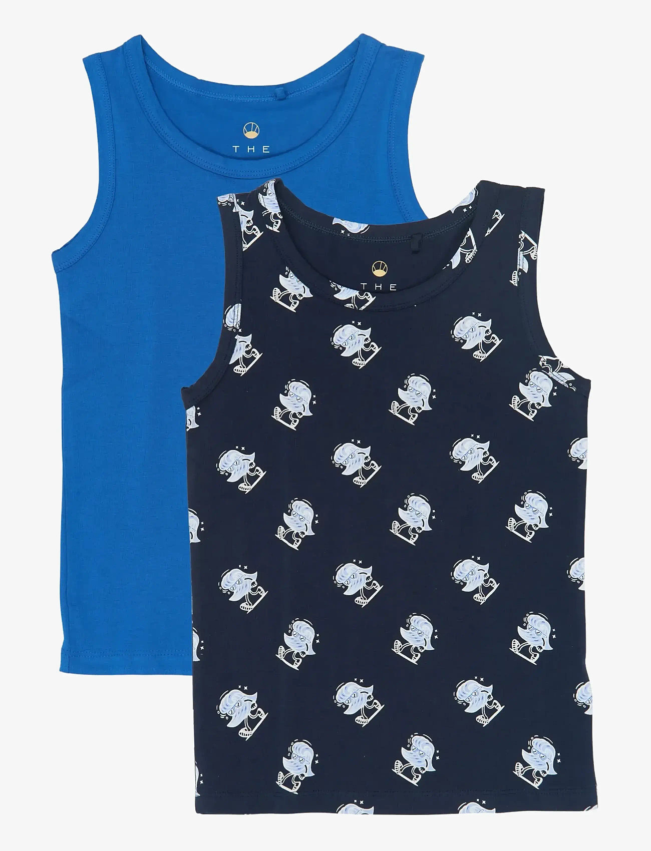 The New - TNTHE NEW Tank Top 2-Pack - linnen - navy blazer aop - 0