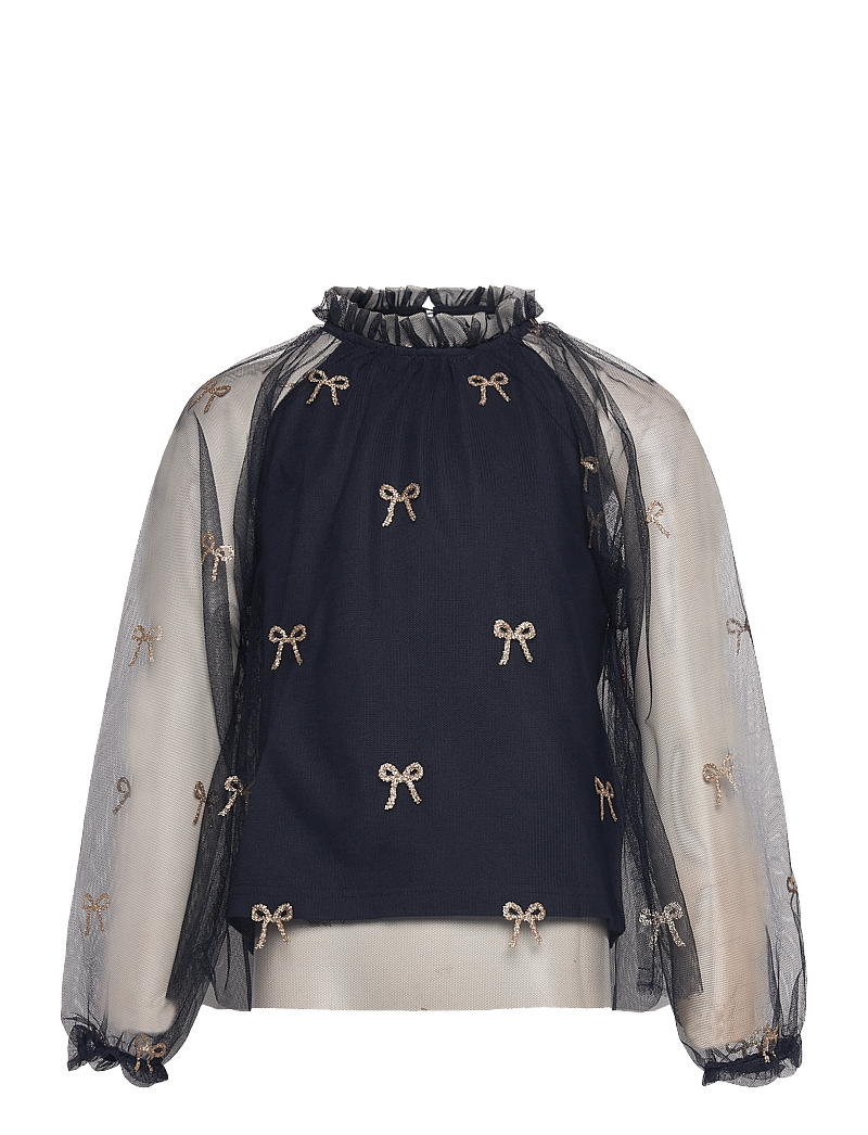 The New - TNRudelle L_S Top - bluser & tunikaer - navy blazer aop - 0