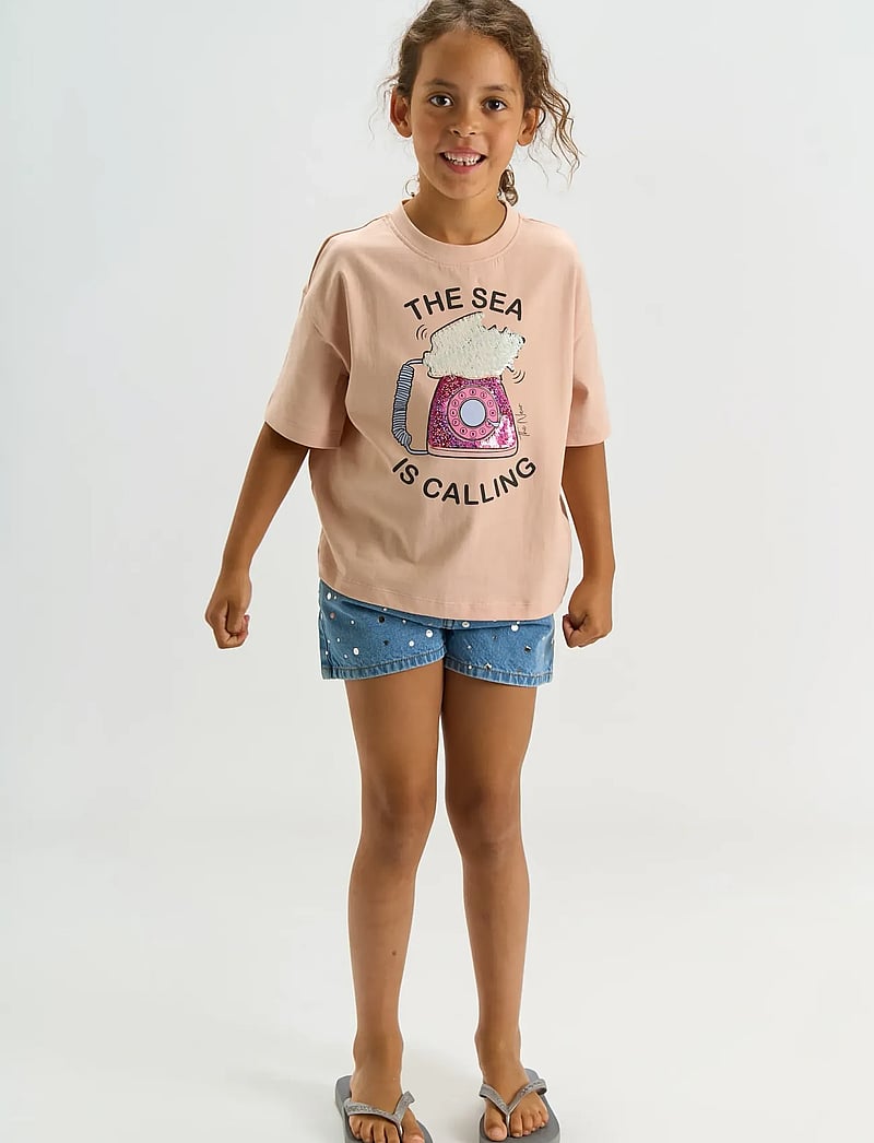 The New - TNTiffany OS S_S Tee - stutterma bolir - peach whip - 0
