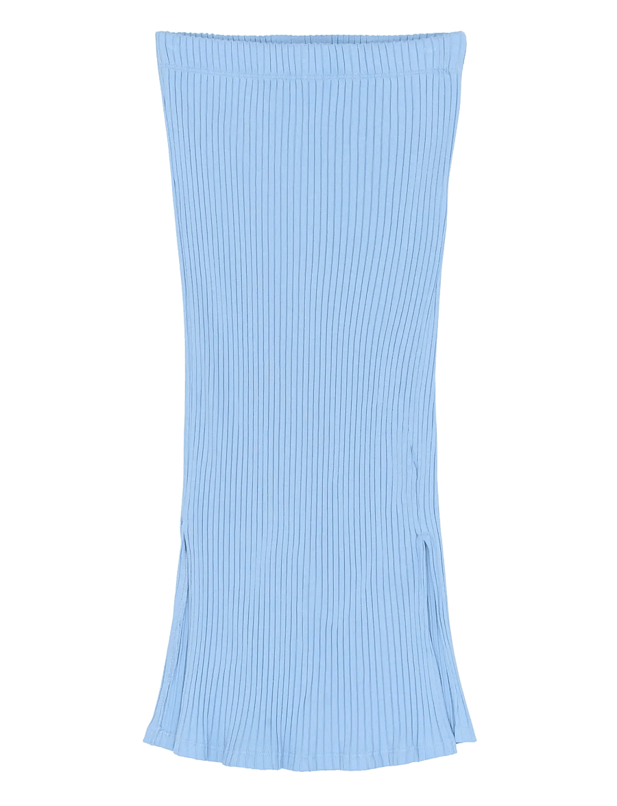 The New - TNTove Long Rib Skirt - midi nederdele - forever blue - 1
