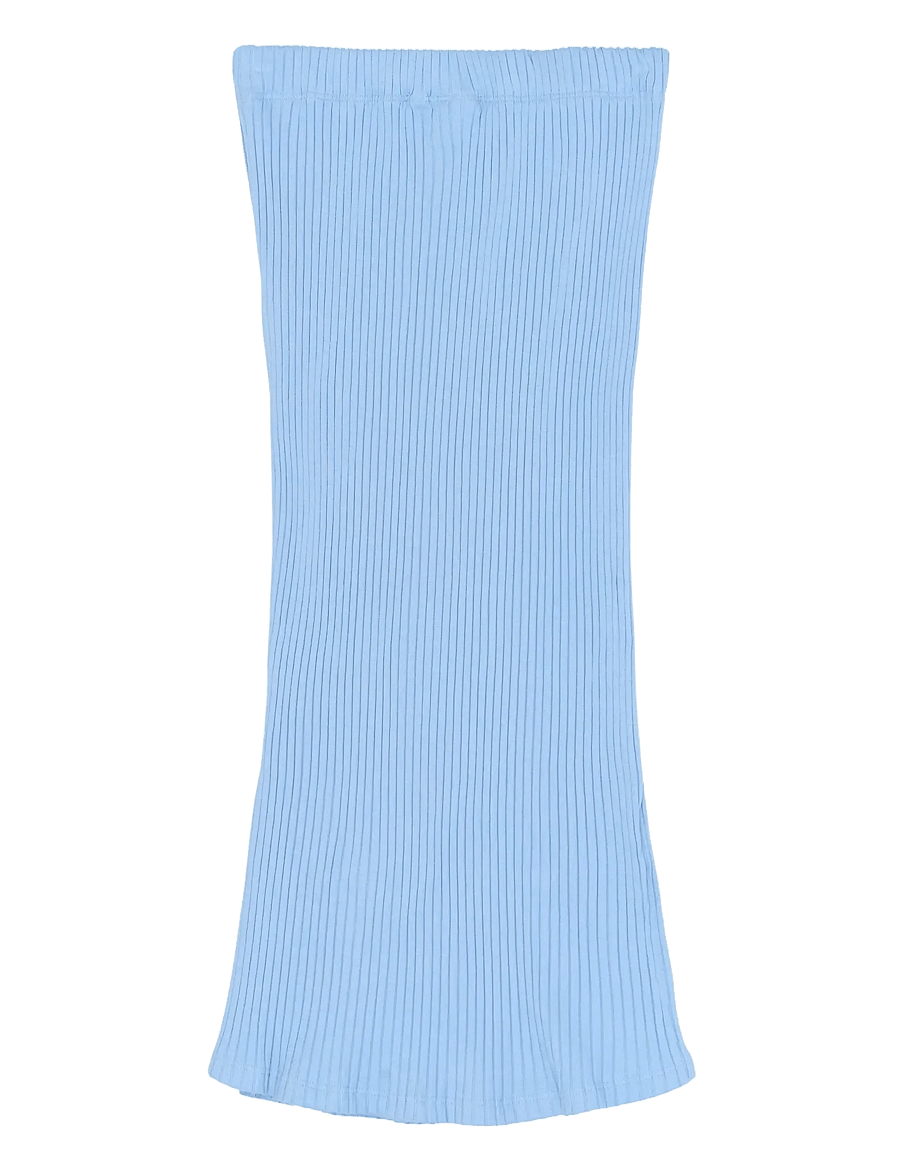The New - TNTove Long Rib Skirt - midi nederdele - forever blue - 2