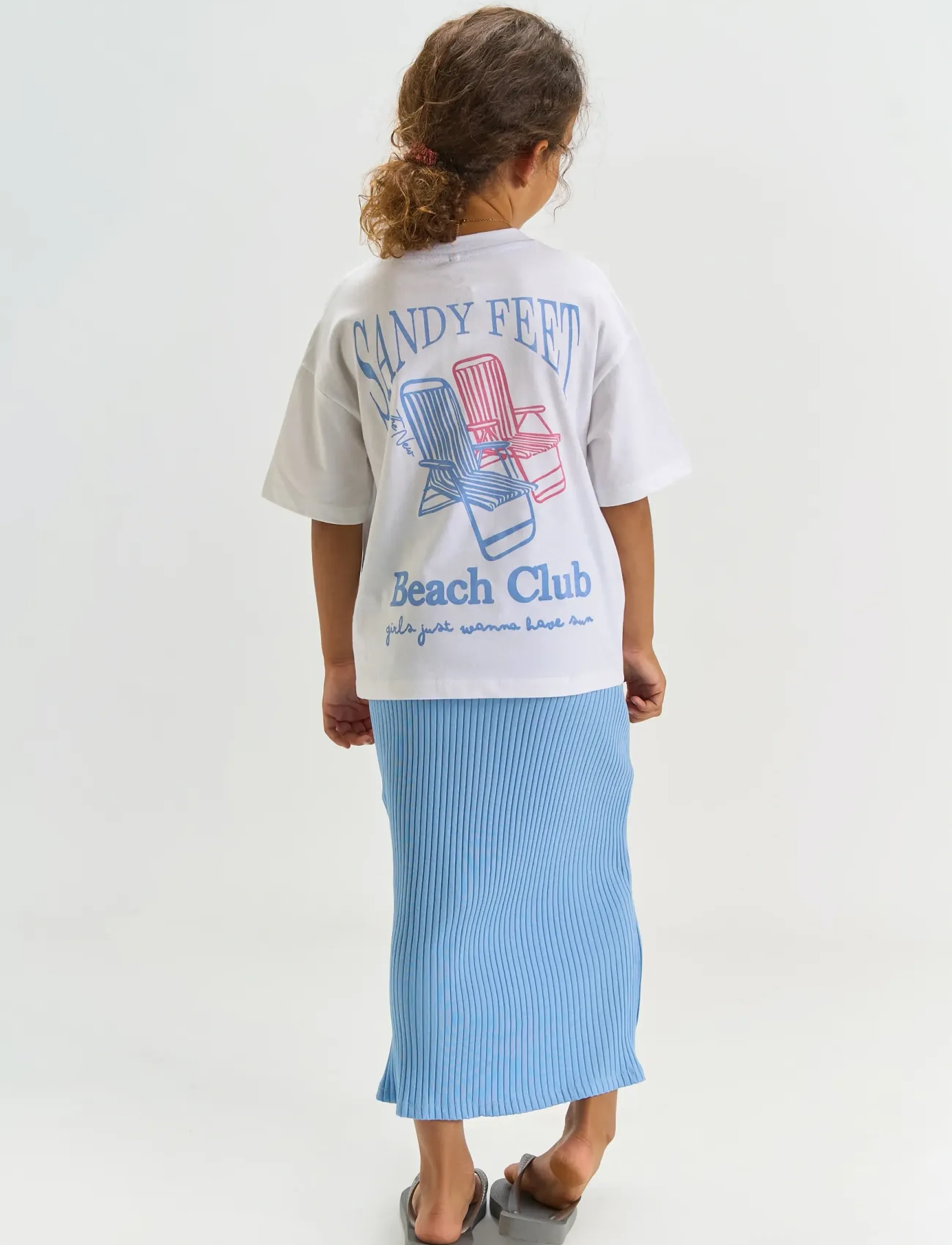The New - TNTove Long Rib Skirt - midi nederdele - forever blue - 4