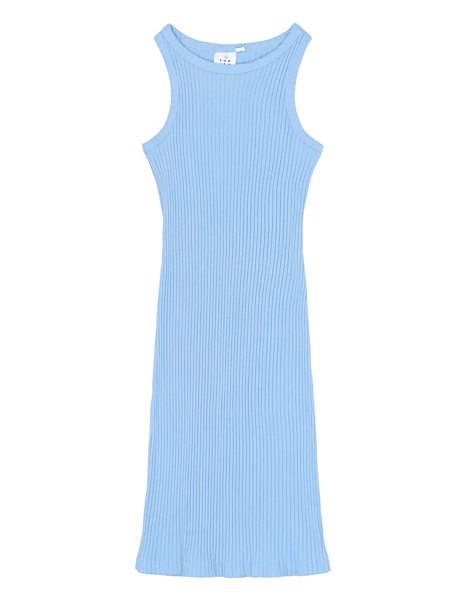 The New - TNTove S_L Rib Dress - ermalausir hversdagskjólar - forever blue - 1