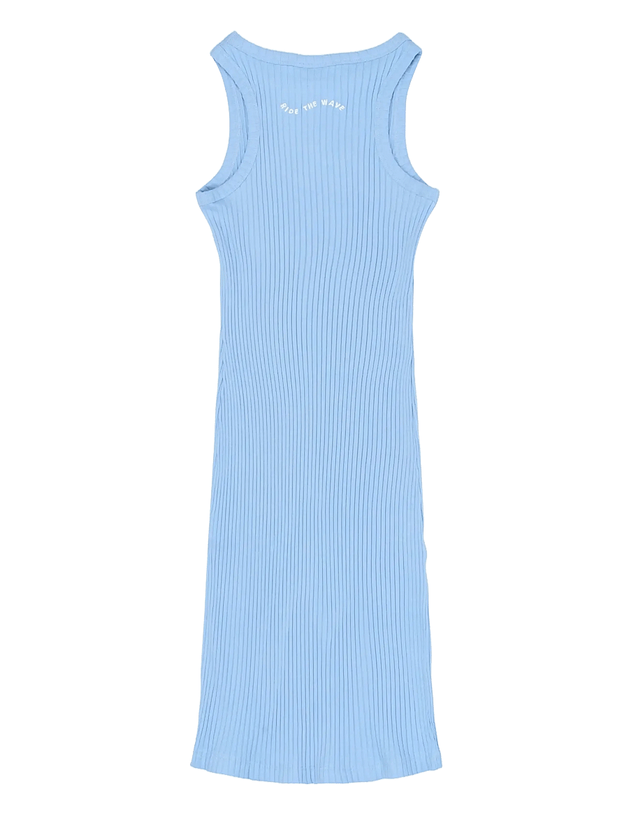 The New - TNTove S_L Rib Dress - ermalausir hversdagskjólar - forever blue - 2