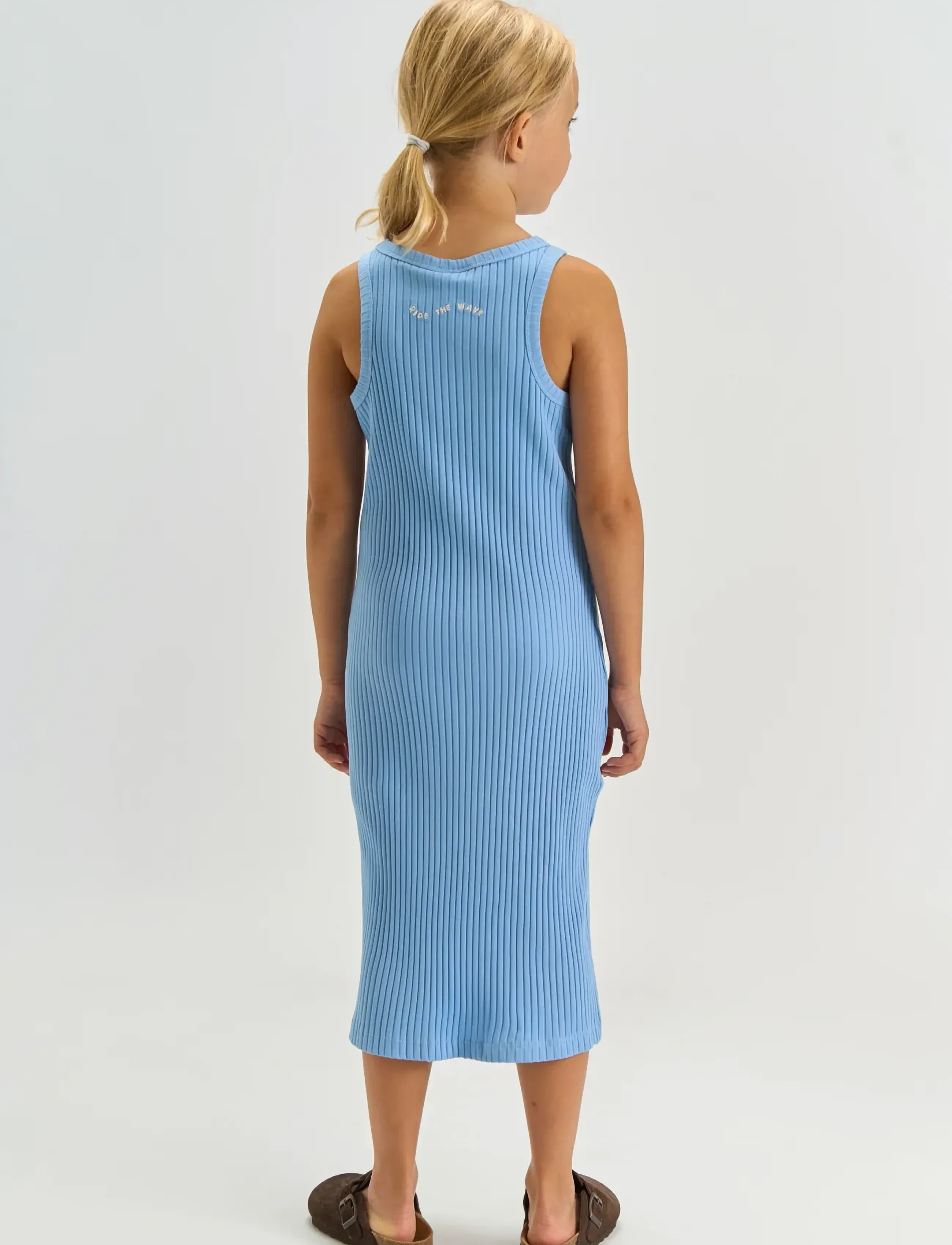 The New - TNTove S_L Rib Dress - ermalausir hversdagskjólar - forever blue - 3